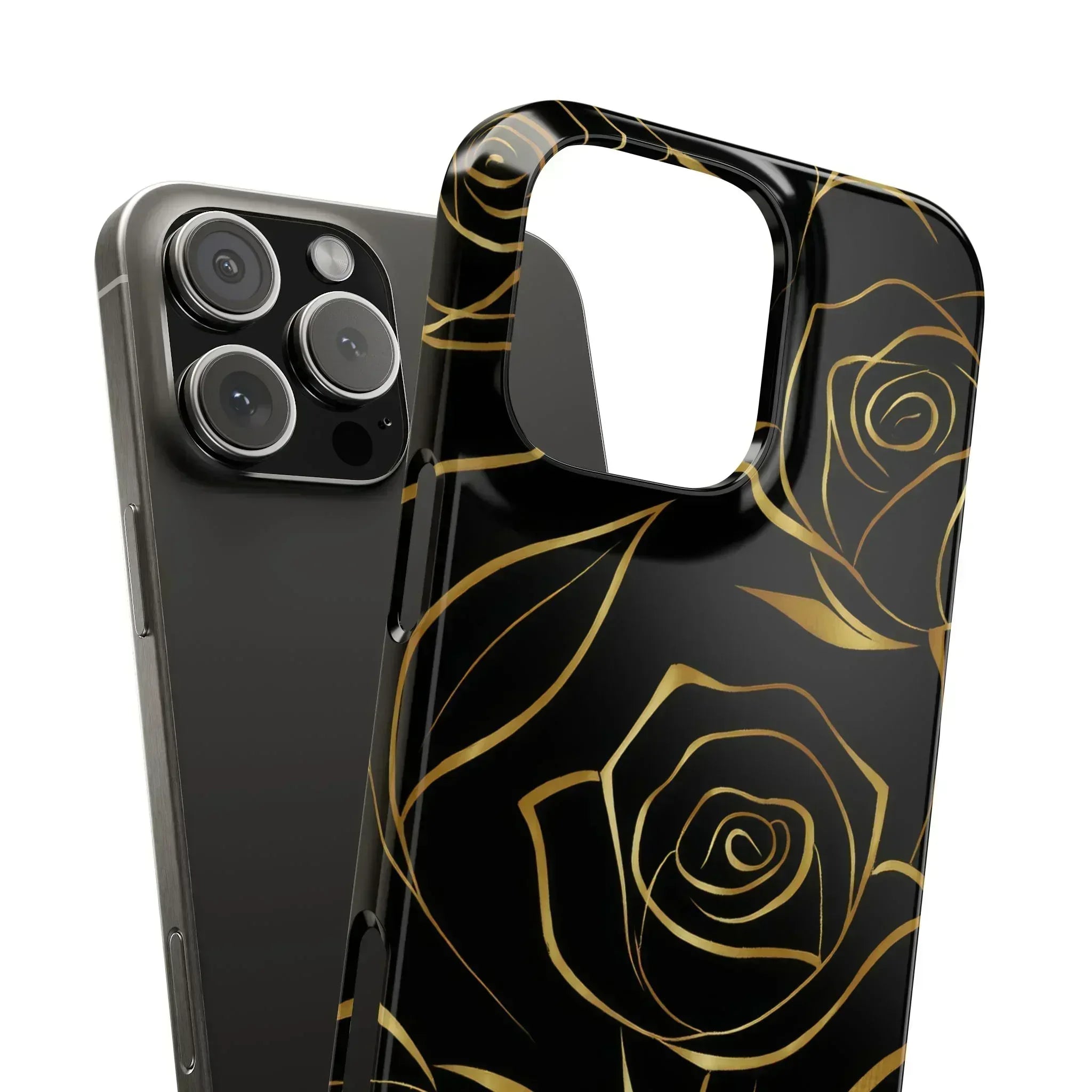 Golden Roses Phone Case for iPhone 15-17 - KARARMDESIGN