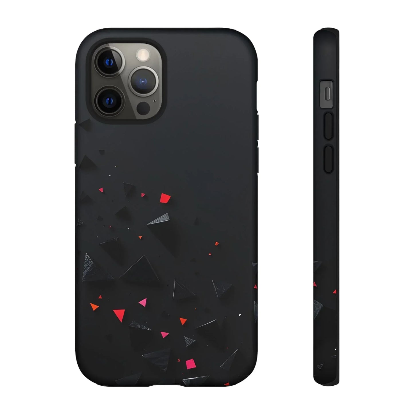 Black and Red Neon Phone Case for iPhone 8-16 and Pixel up to 9 Models - KarArmDesign