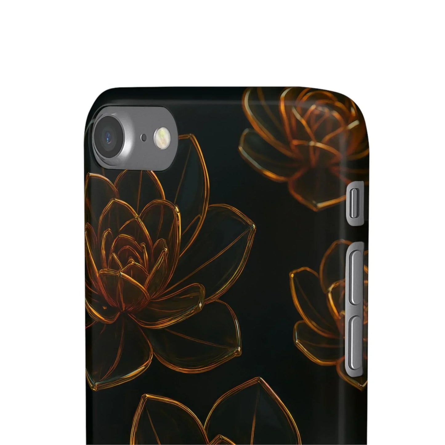 Glass Flower Phone Case for iPhone 7-16 and Galaxy S10-S24 Models