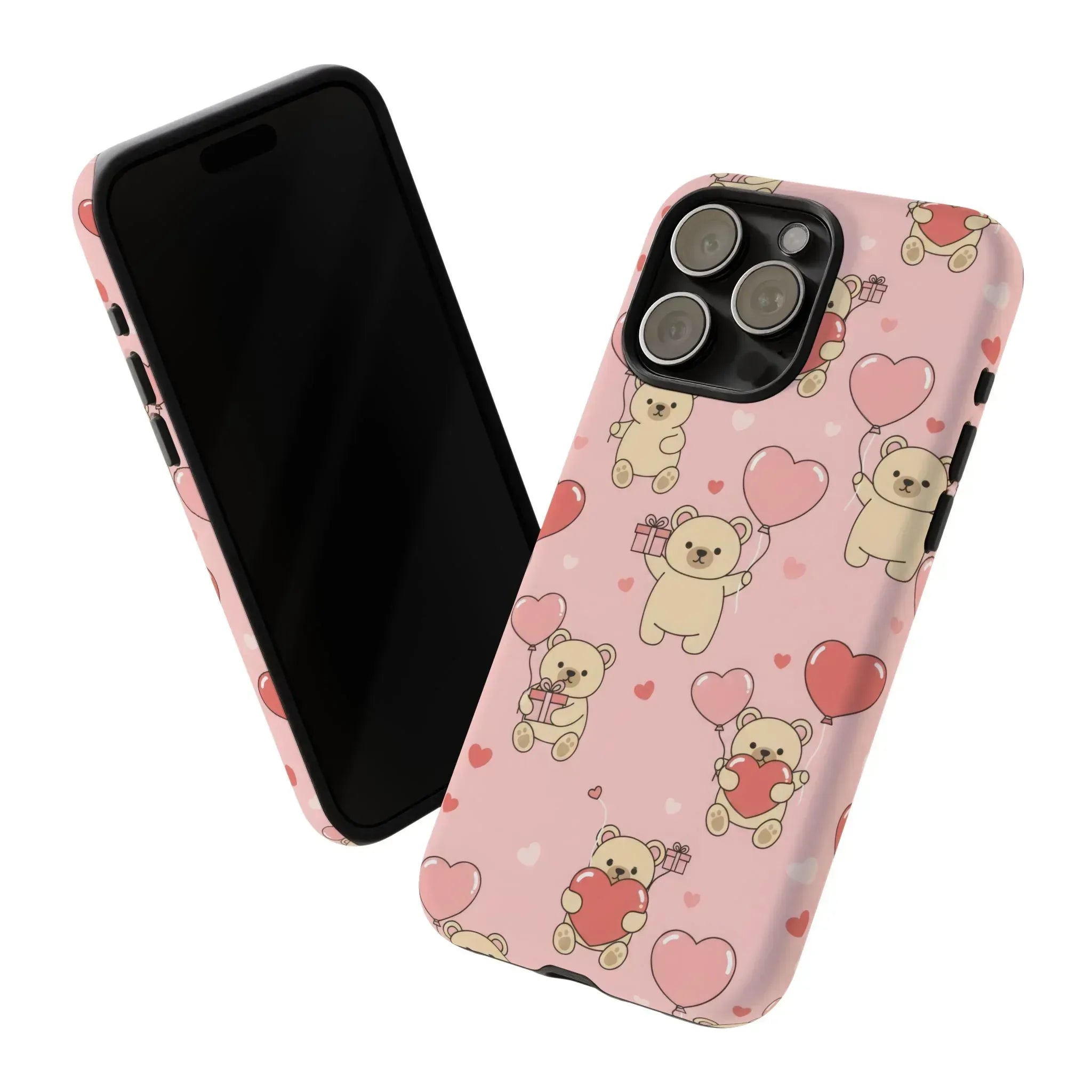 Teddy's Valentine Parade Phone Case for iPhone 11-17 and Galaxy S21-S25 - KARARMDESIGN