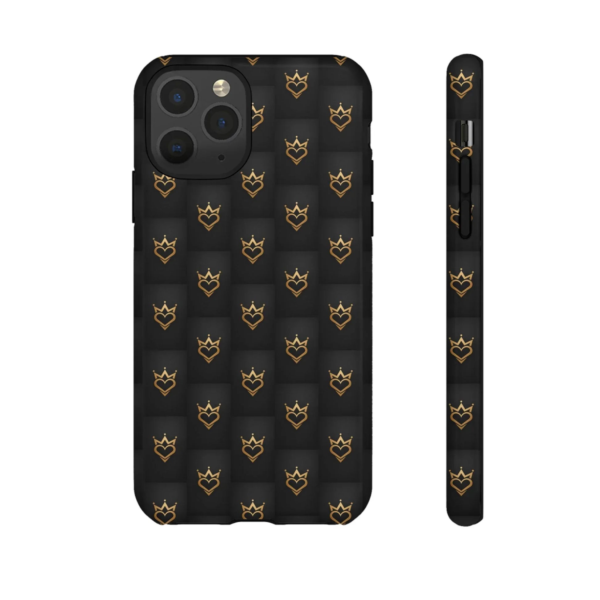Crowned Heart Doodle Phone Case for iPhone 11-17 & Galaxy S10-S25 - KARARMDESIGN