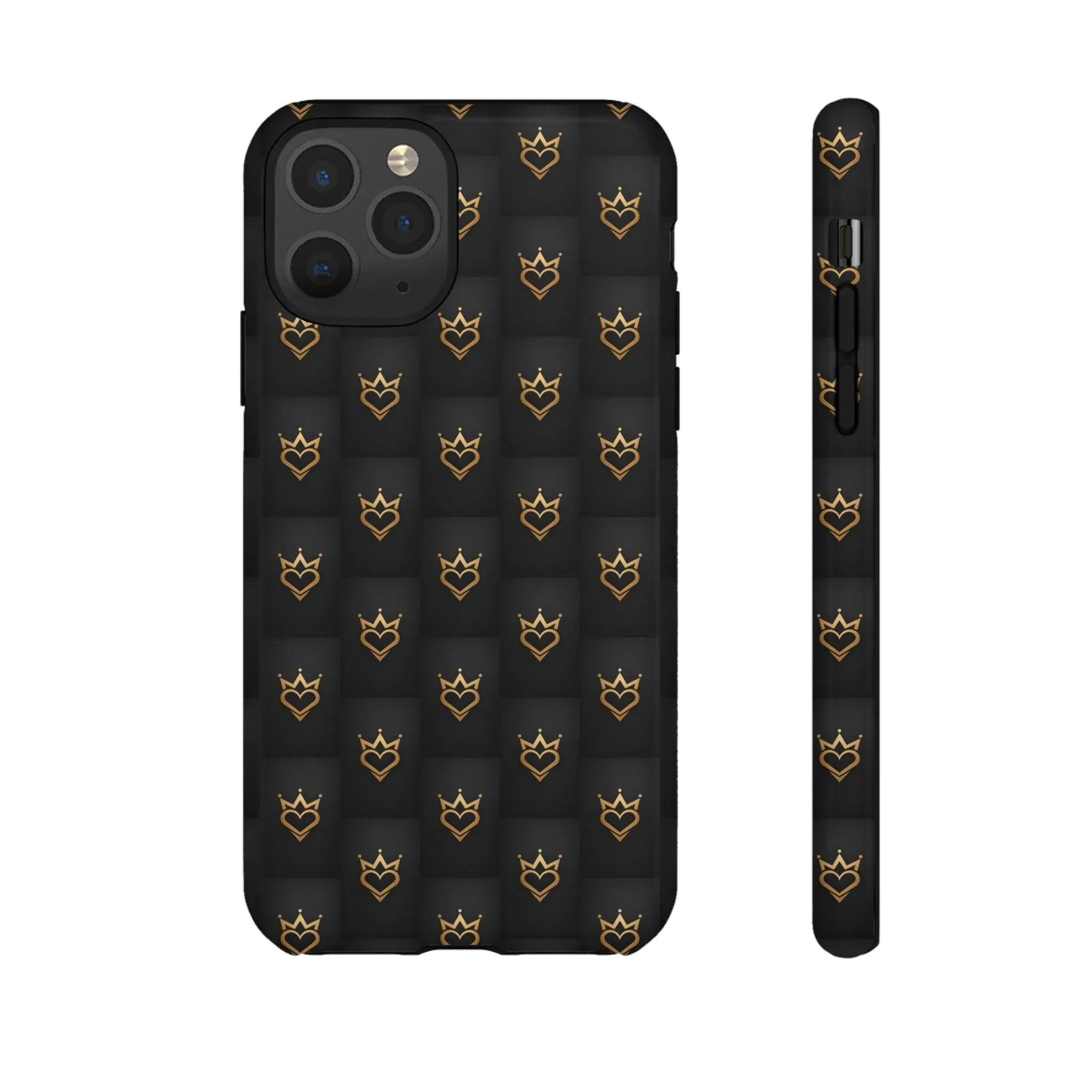 Crowned Heart Doodle Phone Case for iPhone 11-17 & Galaxy S10-S25 - KARARMDESIGN