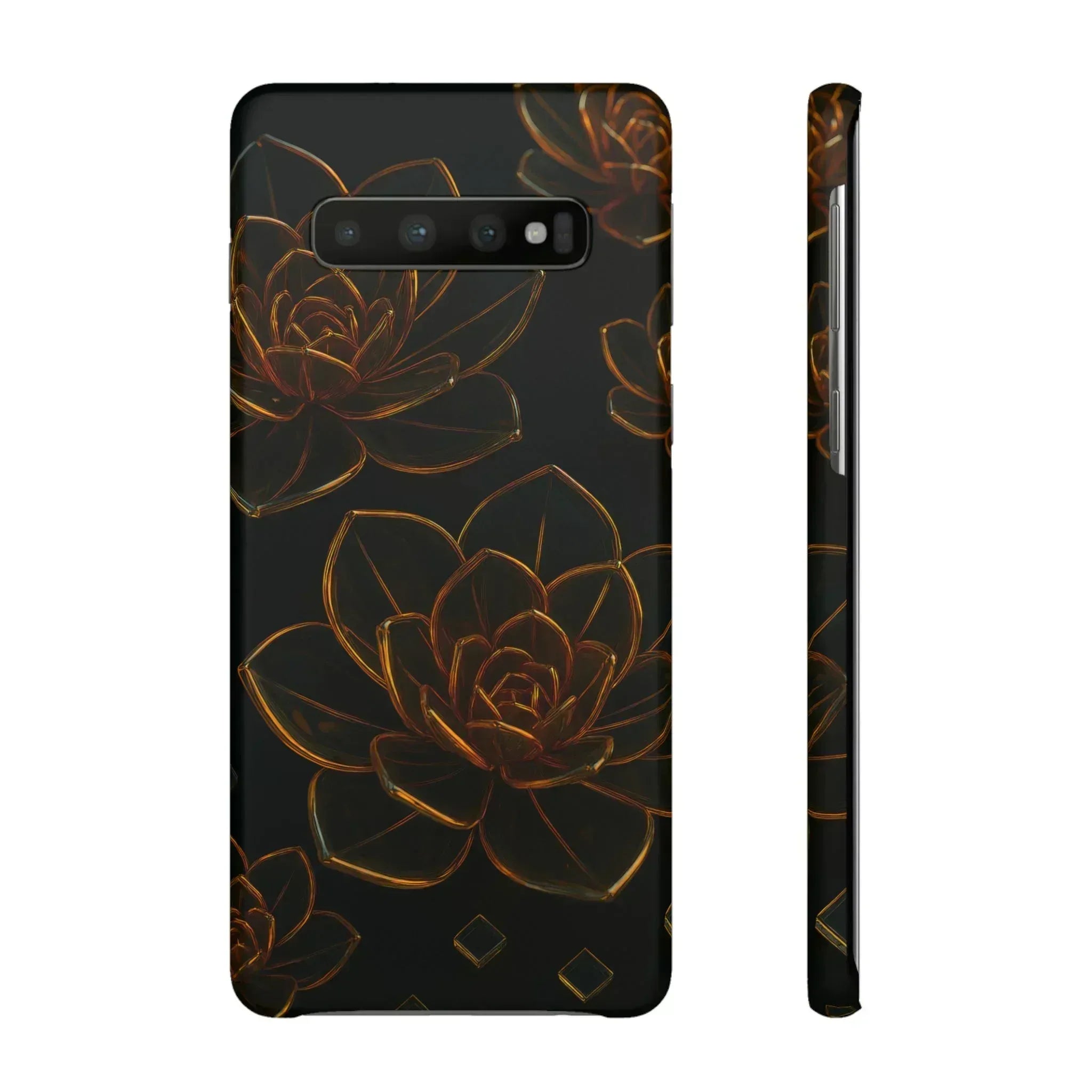 Glass Flower Phone Case for iPhone 8-16 and Galaxy S20-S24 - KARARMDESIGN