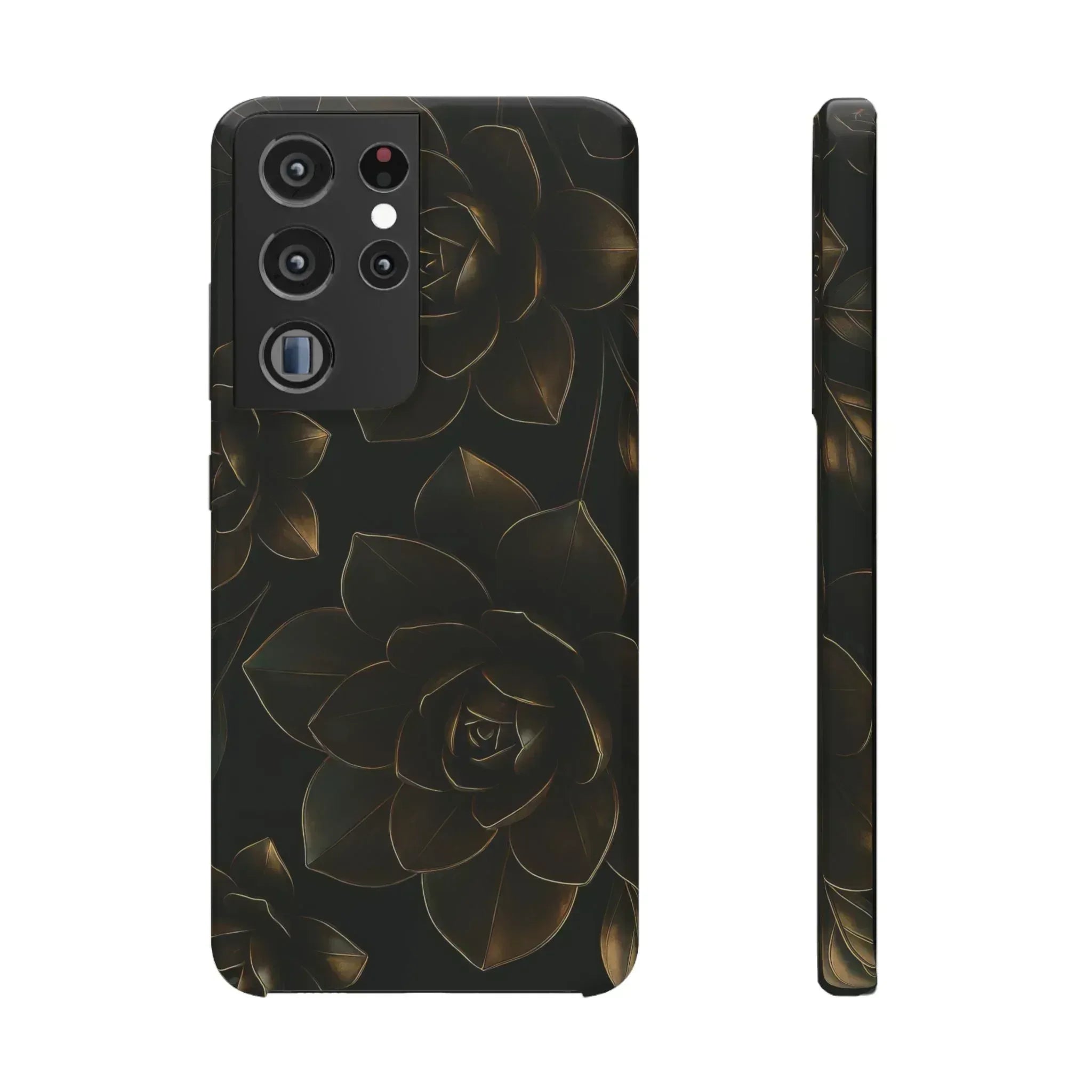 Metal Flower Phone Case for iPhone 8-16 and Galaxy S20-S24 - KARARMDESIGN