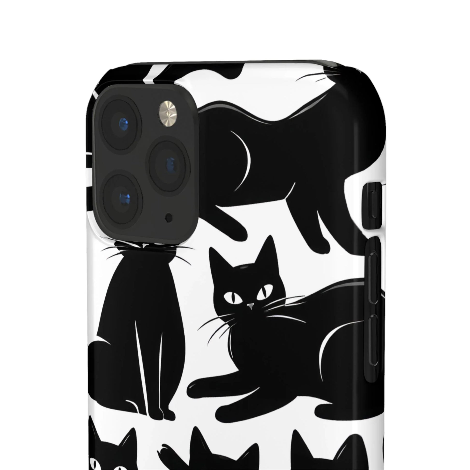 Black Cats Phone Case for iPhone 11-17 and Galaxy S20-S25 - KARARMDESIGN