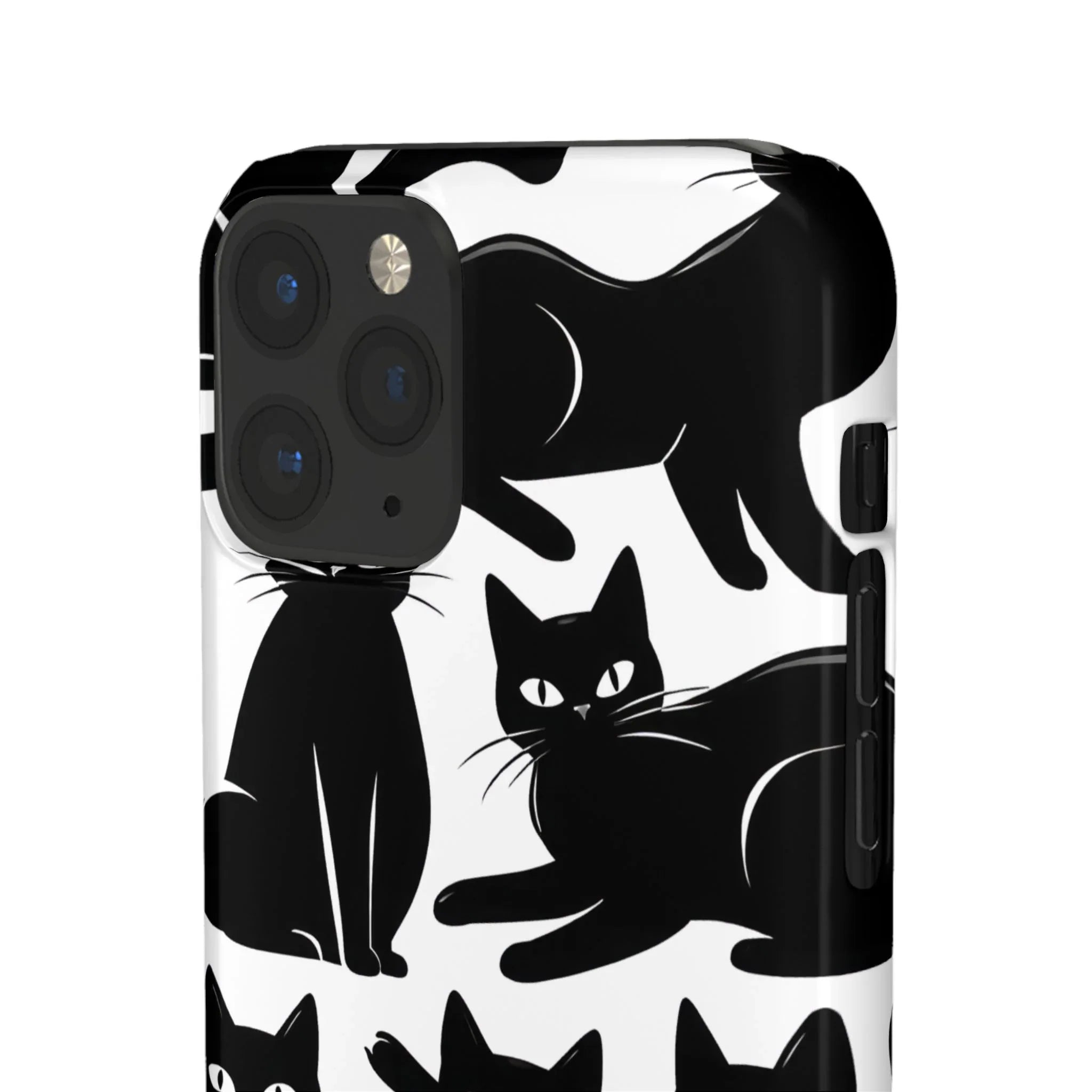 Black Cats Phone Case for iPhone 11-17 and Galaxy S20-S25 - KARARMDESIGN