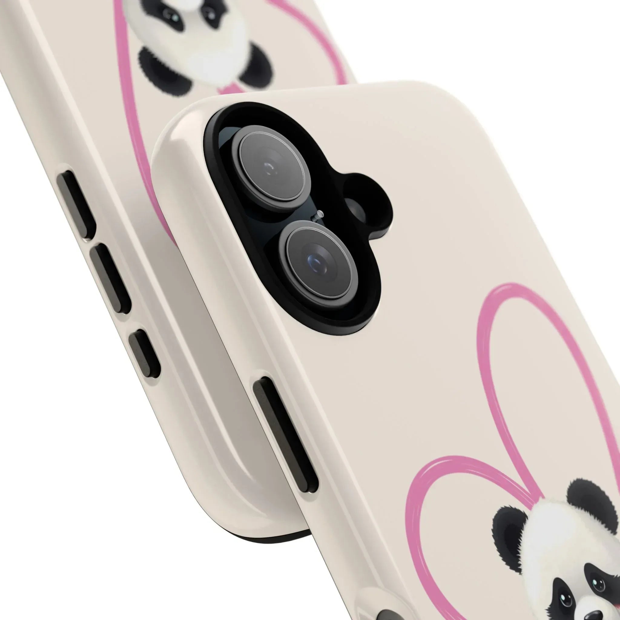 Cute Panda Heart Love Phone Case for iPhone 8-16 - KARARMDESIGN