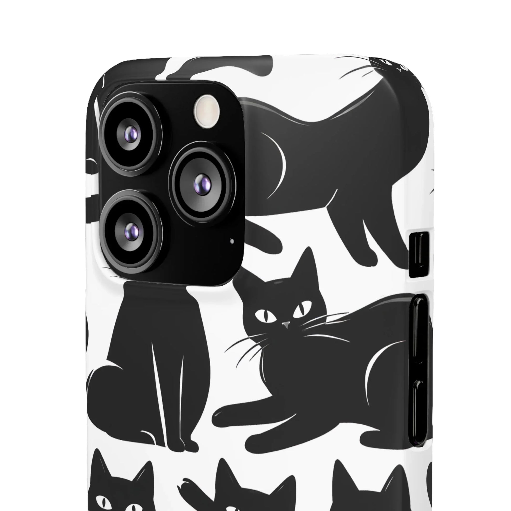 Black Cats Phone Case for iPhone 11-17 and Galaxy S20-S25 - KARARMDESIGN