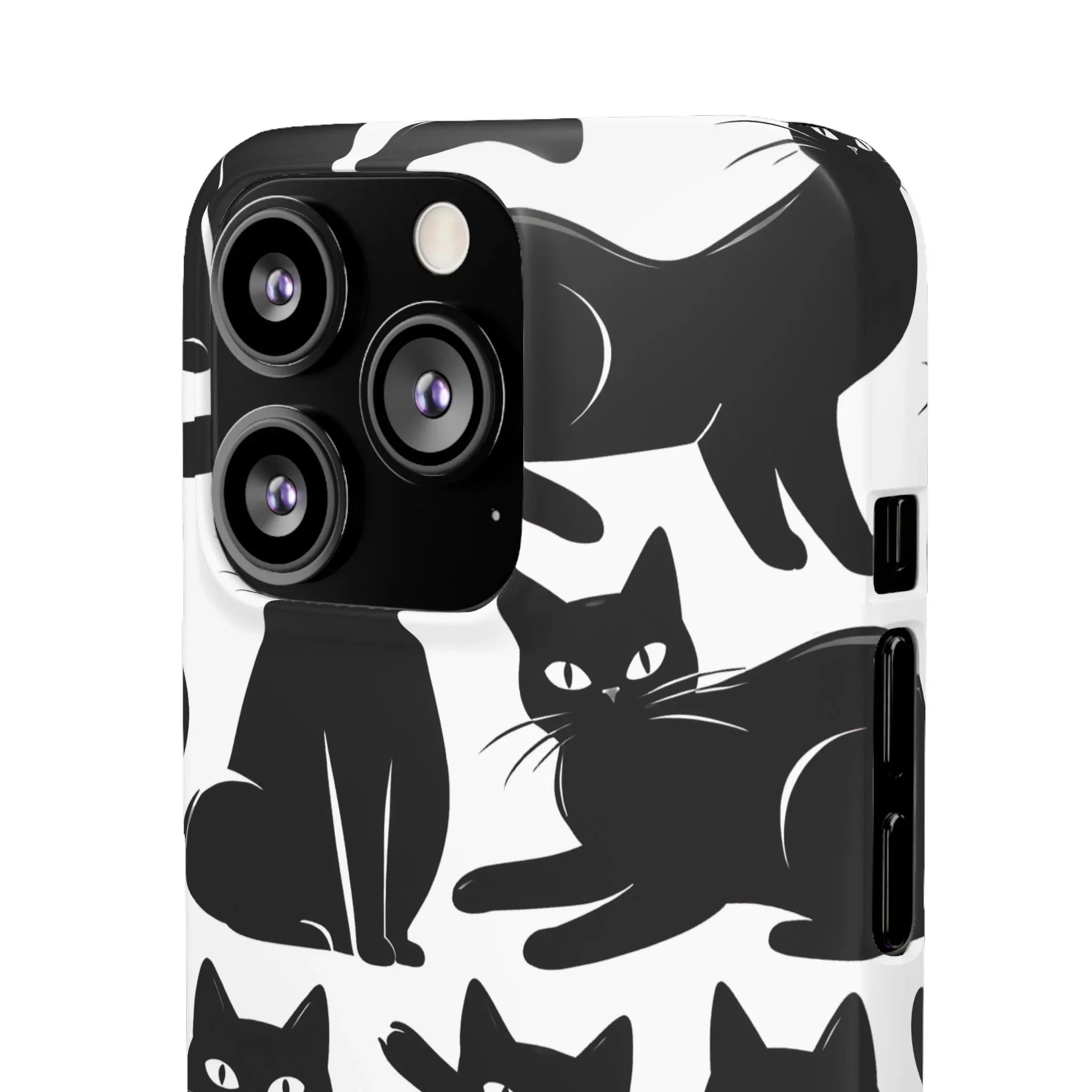 Black Cats Phone Case for iPhone 11-17 and Galaxy S20-S25 - KARARMDESIGN