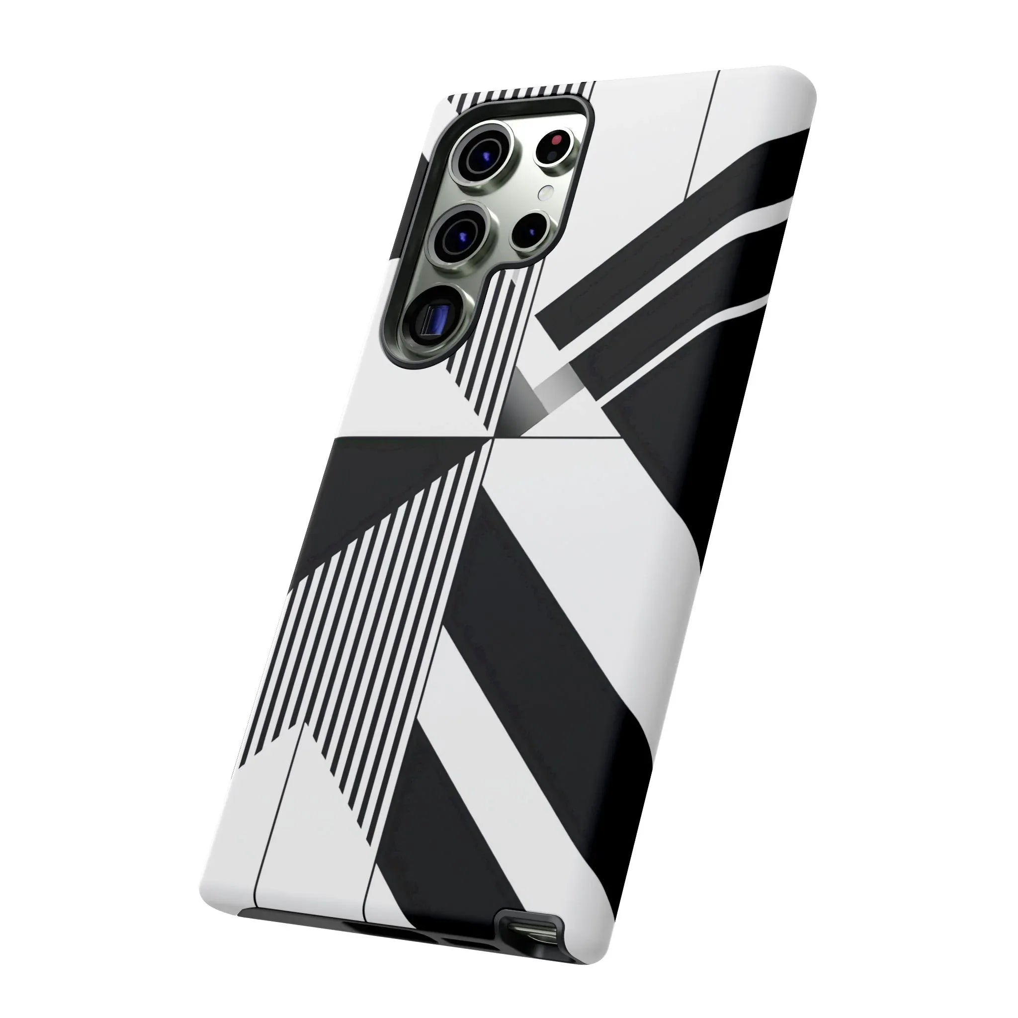 Monochrome Tough Phone Case for iPhone 11-16 and Galaxy S20–S25 - KARARMDESIGN