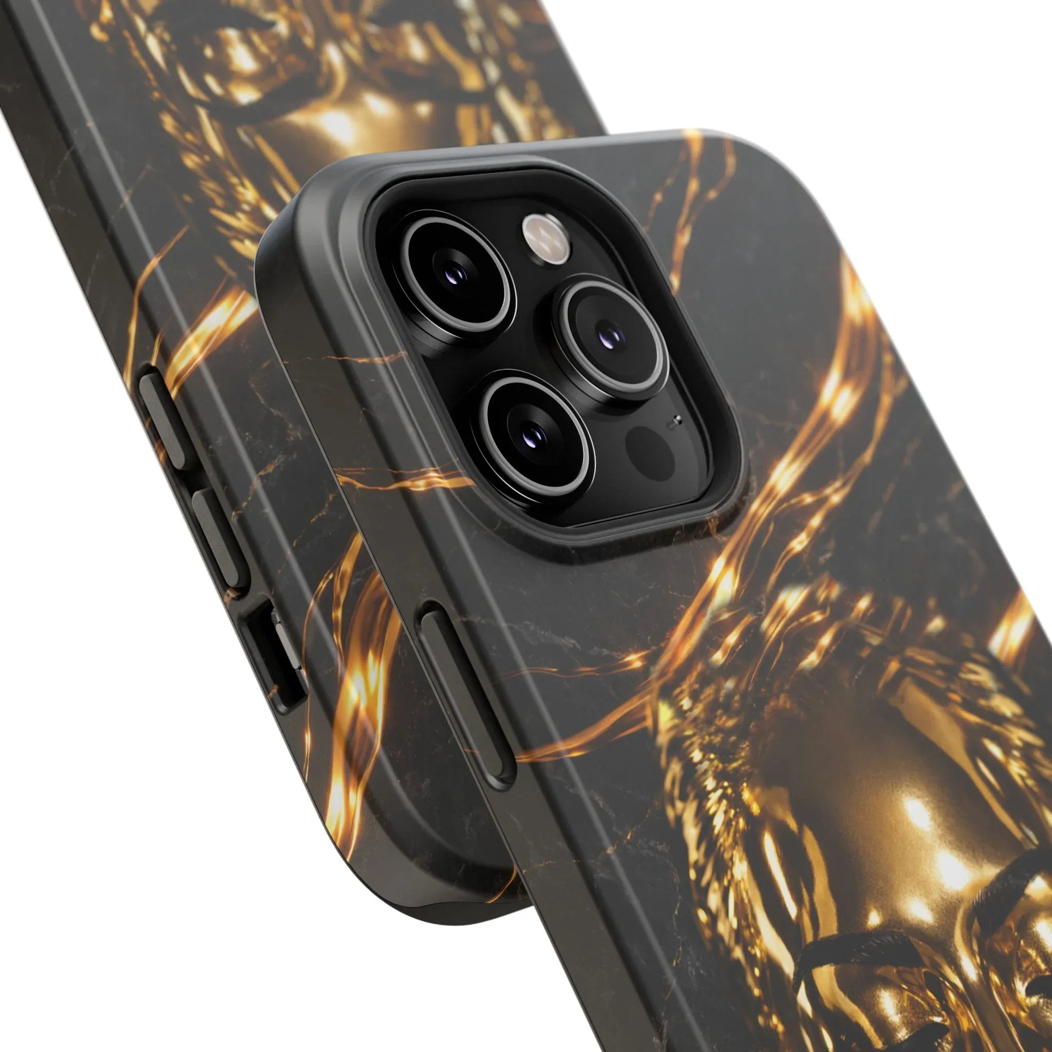 Luxury Gold Portrait Phone Case for iPhone 11-17 and Galaxy S21-S25 - KARARMDESIGN