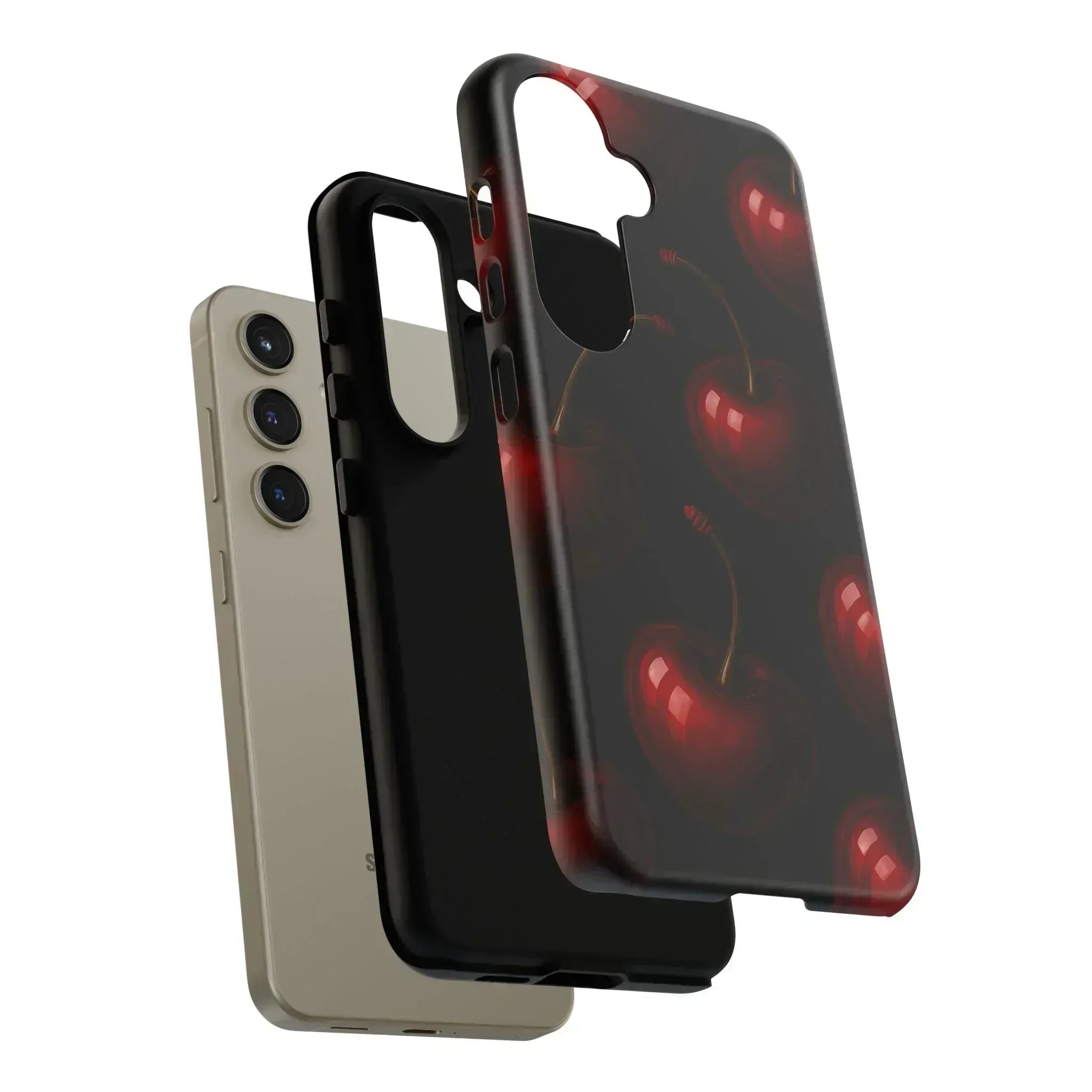Cherry Phone Case for iPhone X-16 and Galaxy S20-S25 - KARARMDESIGN