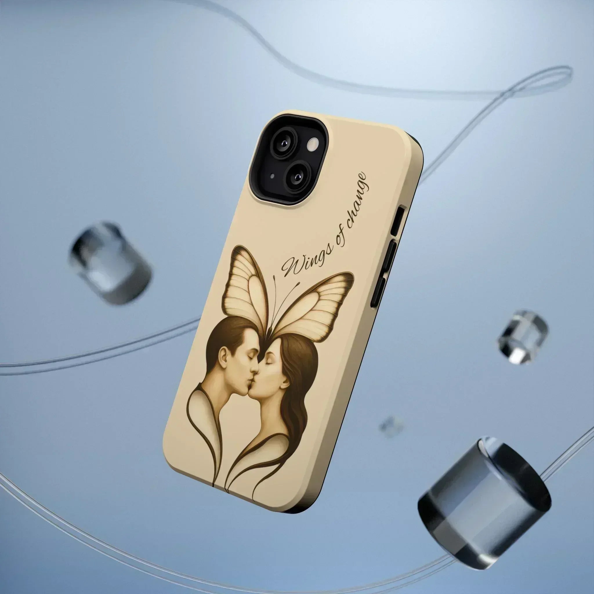 Romantic Butterfly Couple Phone Case for iPhone 12-16 and Galaxy S21-S22 - KARARMDESIGN