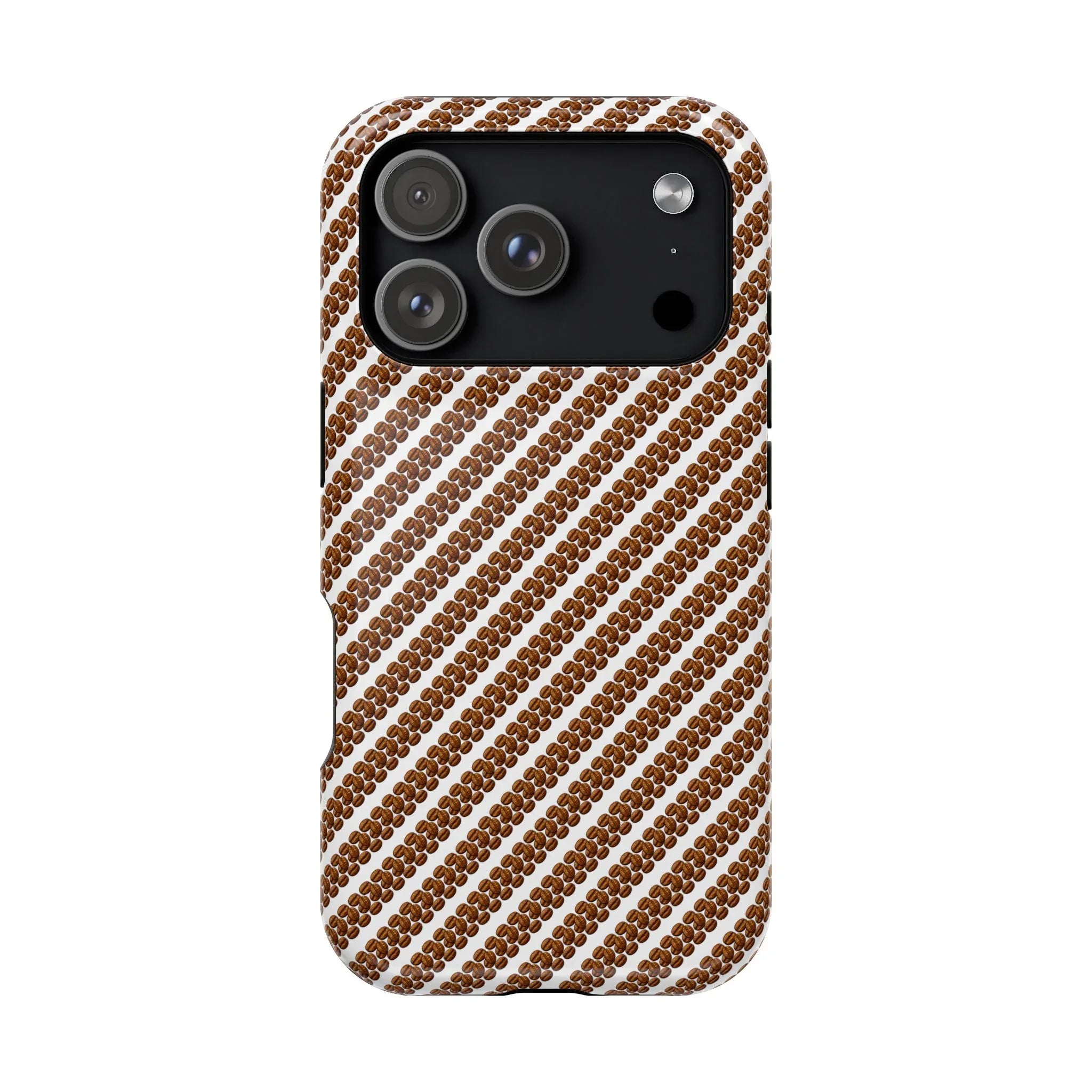 Stylish Coffee Pattern Phone Case for iPhone 11–17 and Galaxy S21–S22 - KARARMDESIGN