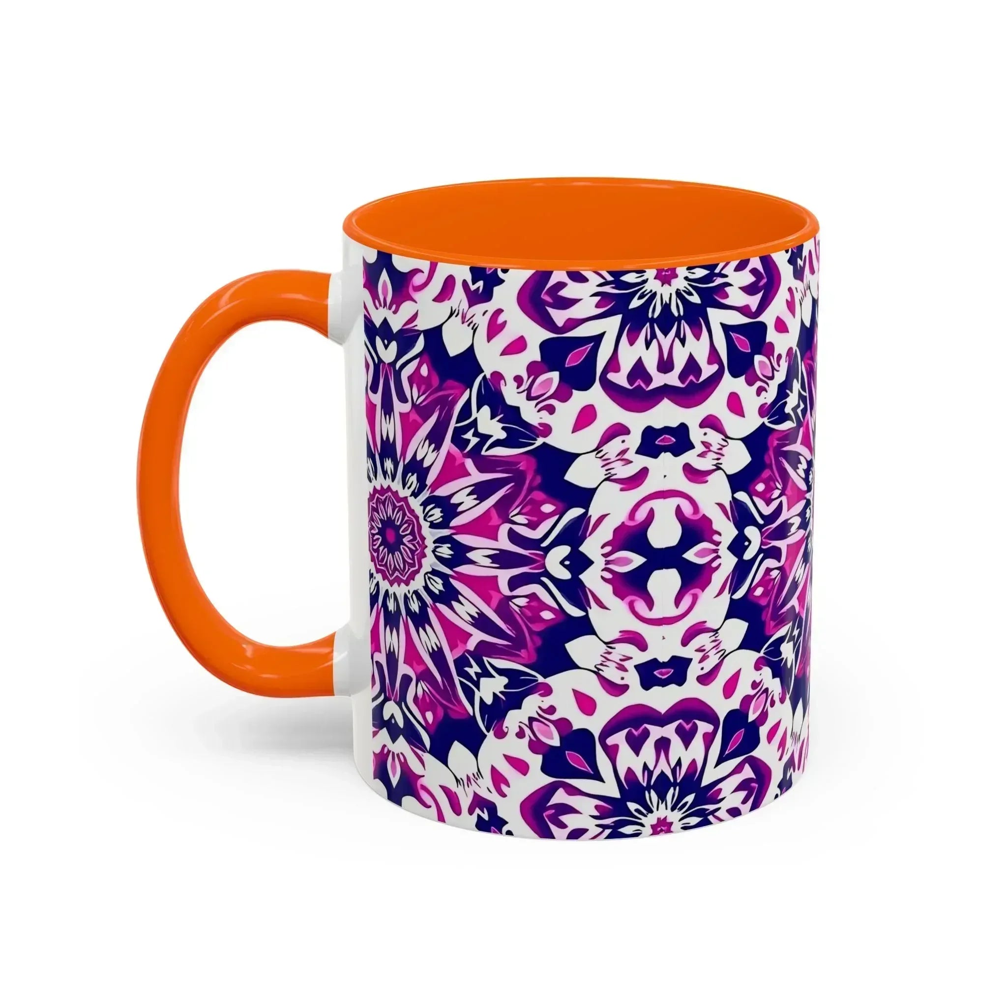 Vibrant Mandala Burst Ceramic Coffee Mug -11 & 15oz - KARARMDESIGN