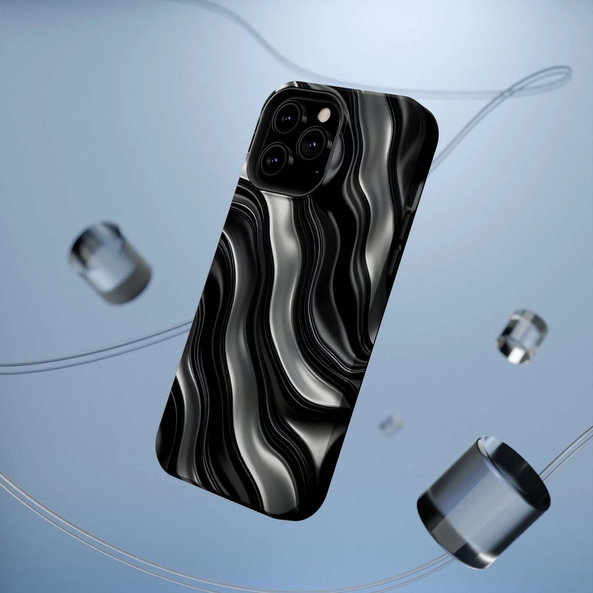 Wavy Illusion Marble Phone Case for iPhone 13-17 - KARARMDESIGN