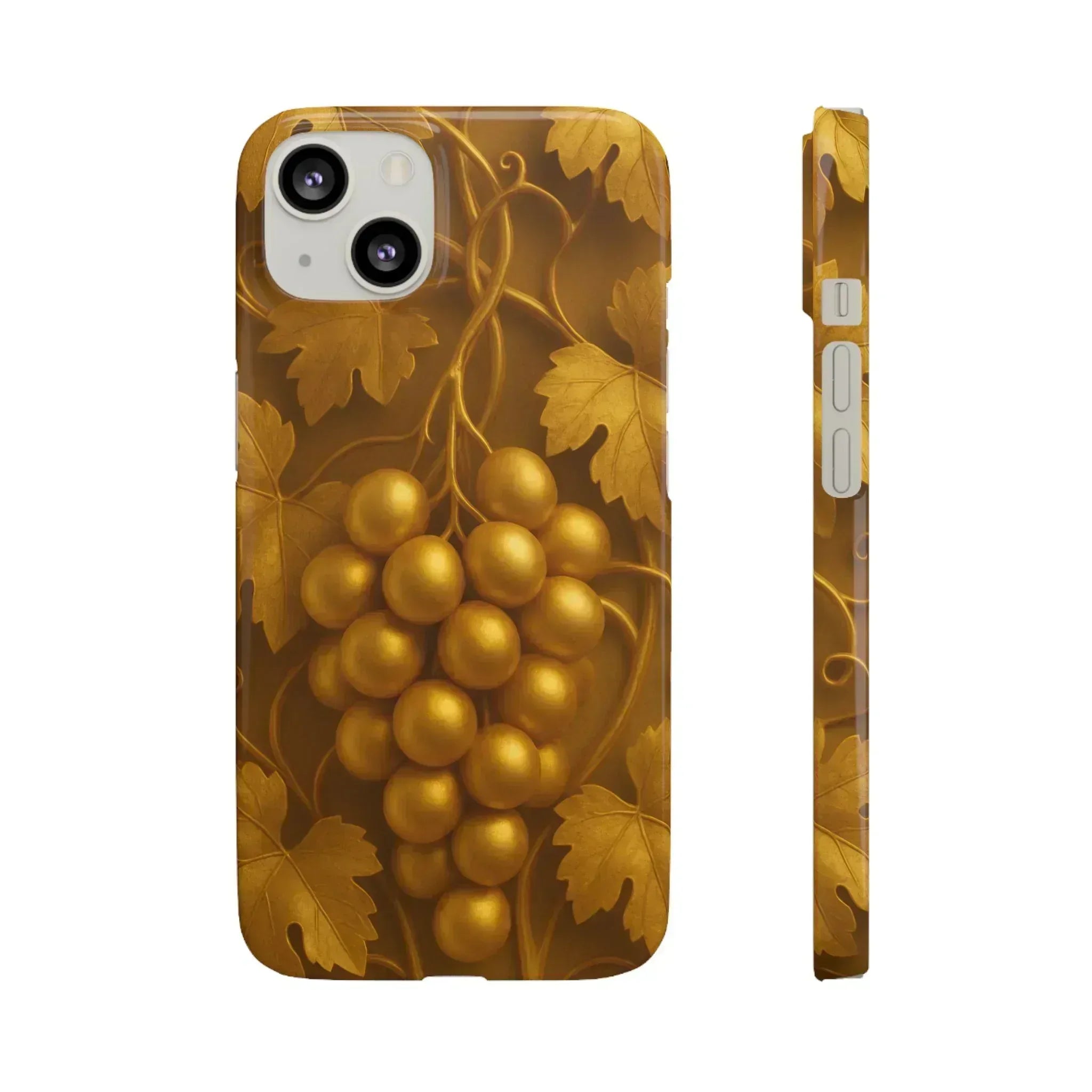 Golden Grapes Phone Case for iPhone 8–16 - KARARMDESIGN
