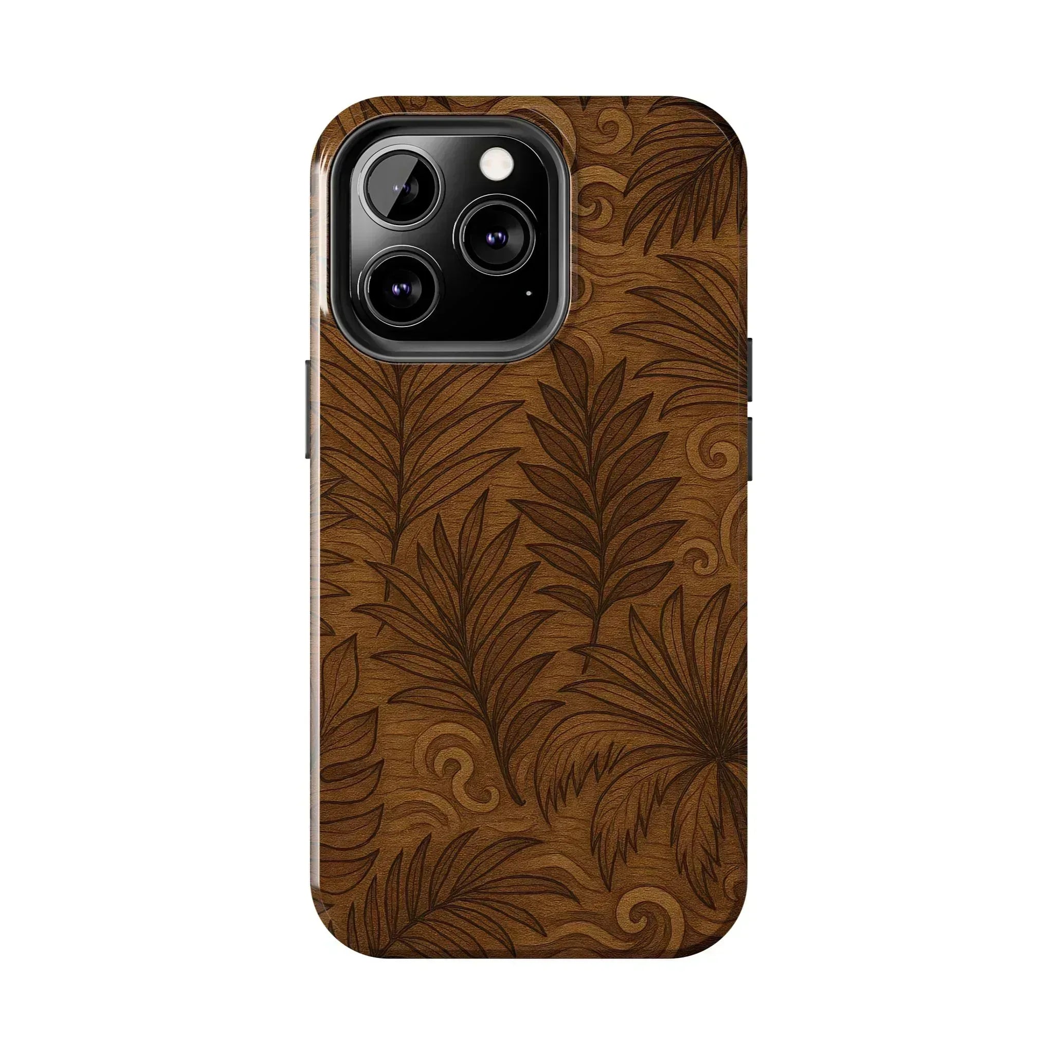 Wood Leaf Armor Phone Case for iPhone and Galaxy - KARARMDESIGN