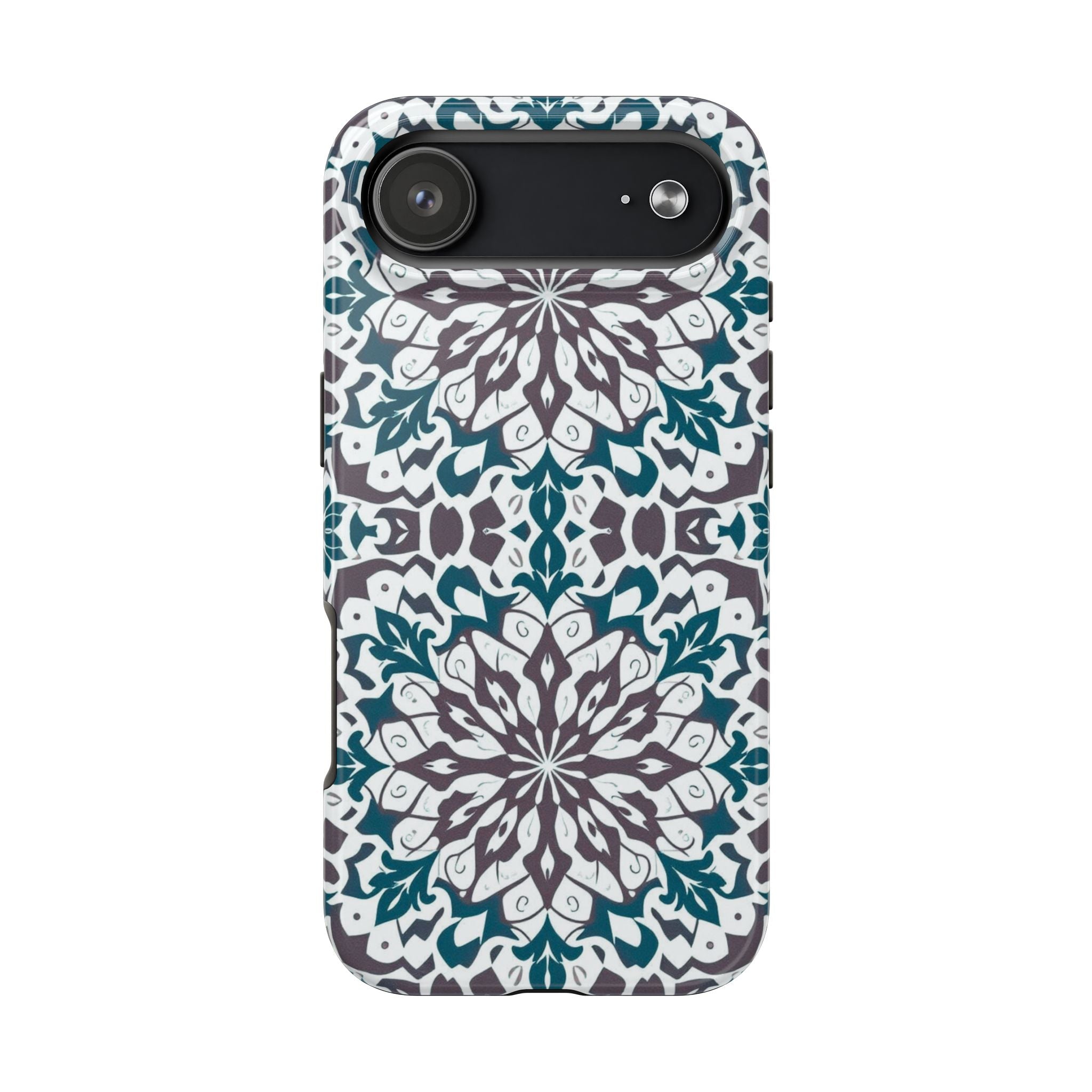 Symmetrical Mandala Phone Case for iPhone 11-17 and Galaxy S21-S25