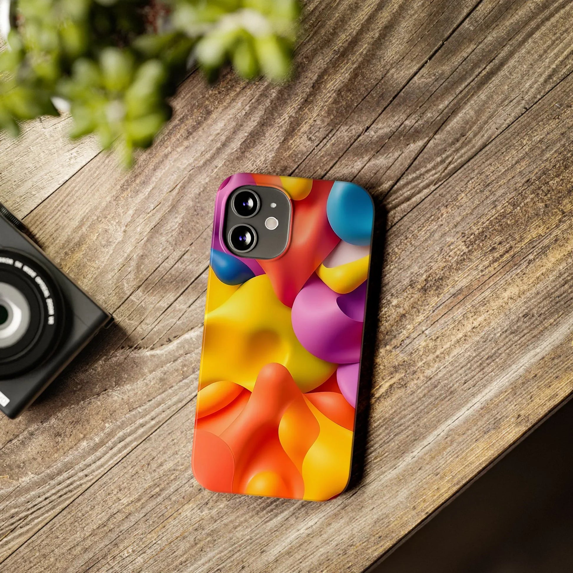 Vibrant Abstract Color Phone Case for iPhone 11-16 - KARARMDESIGN