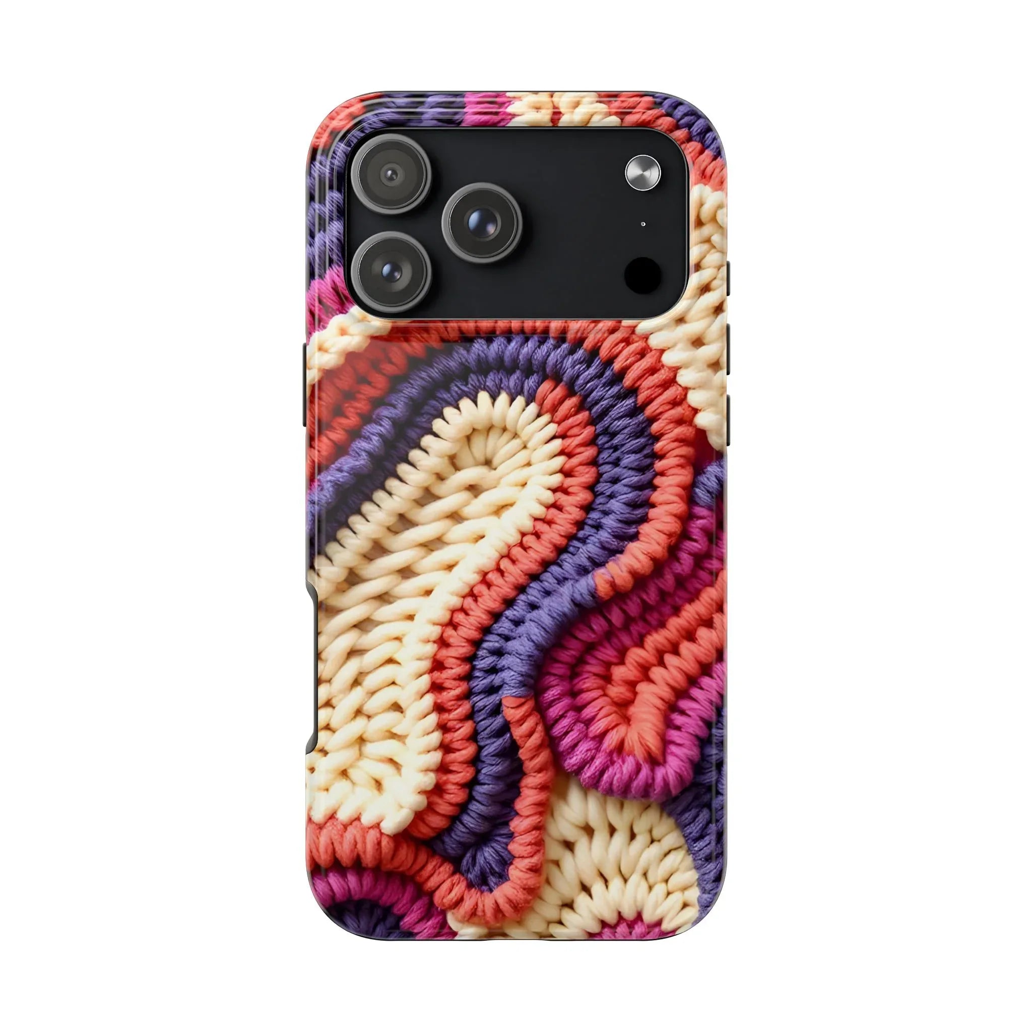 Handwoven Textile Art Phone Case for iPhone 11-17 and Galaxy S21-S25 - KARARMDESIGN