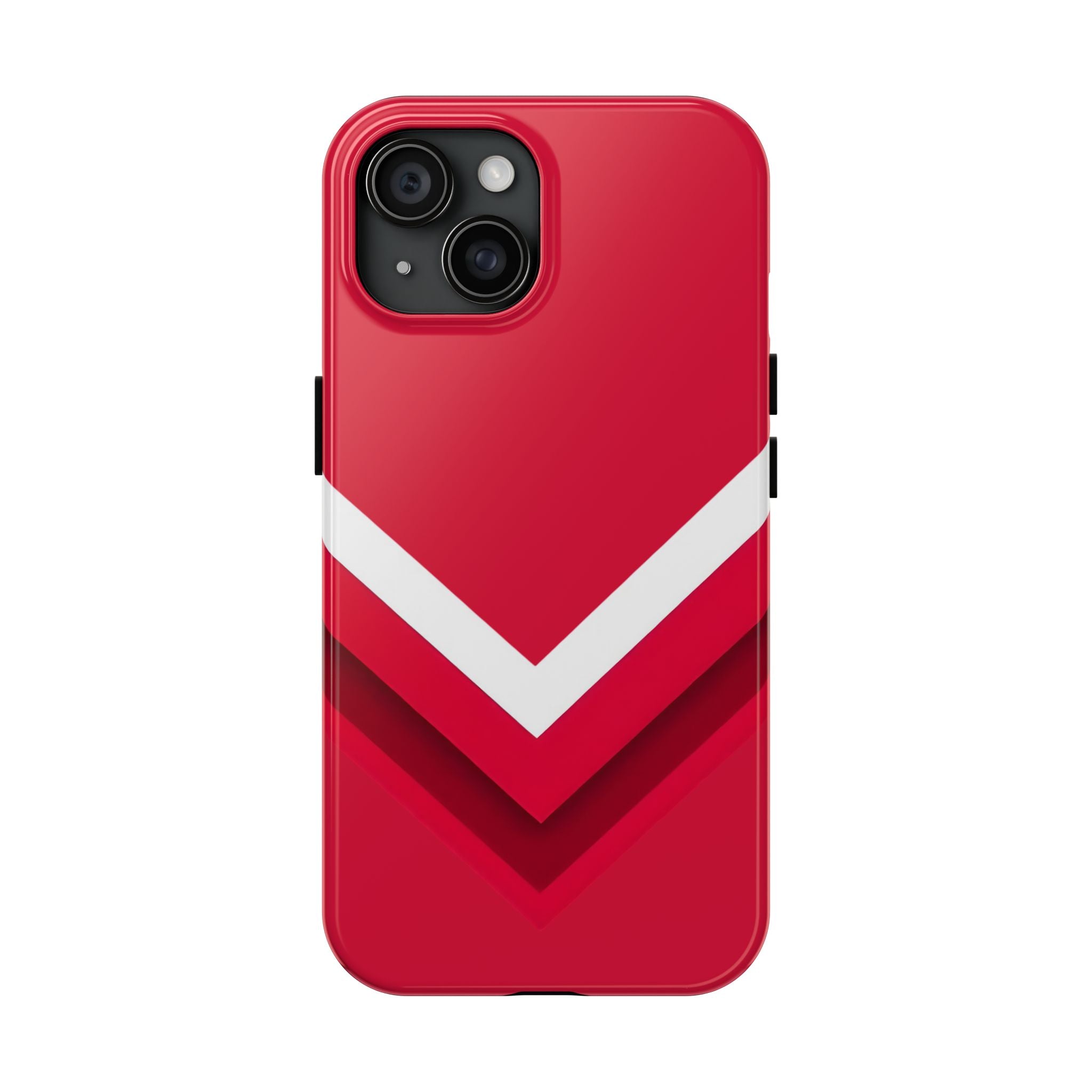Red Chevron Armor Phone Case for iPhone 11–16 & Galaxy S21–S24