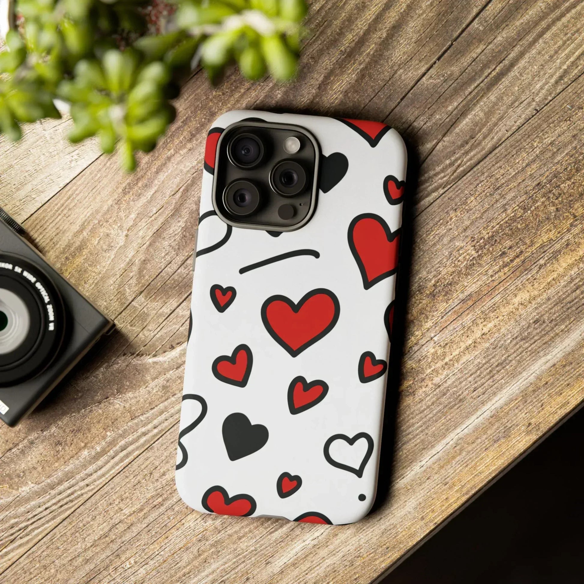 Scattered Hearts Phone Case for iPhone 11-17 and Galaxy S10-S25 - KARARMDESIGN