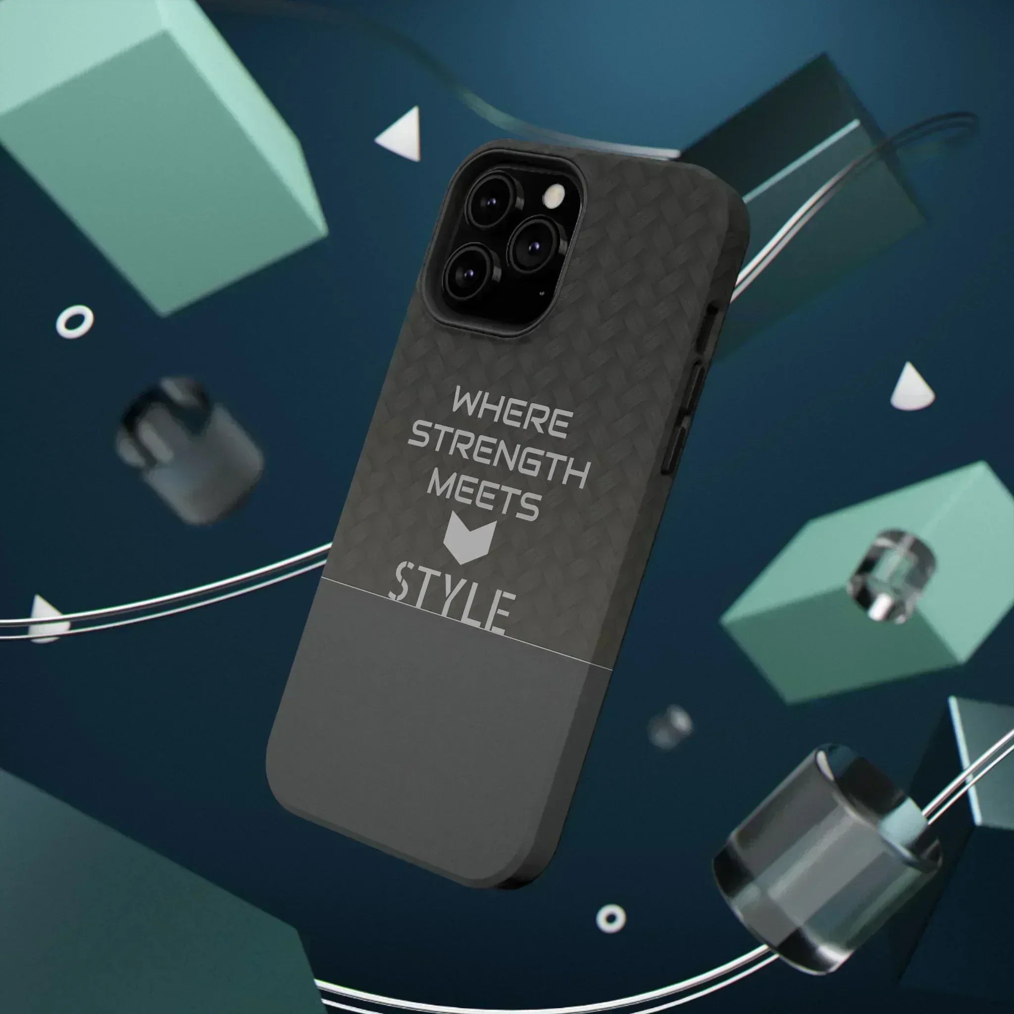 Gray Carbon Phone Case for iPhone 12-16 and Galaxy S21-S22 - KARARMDESIGN