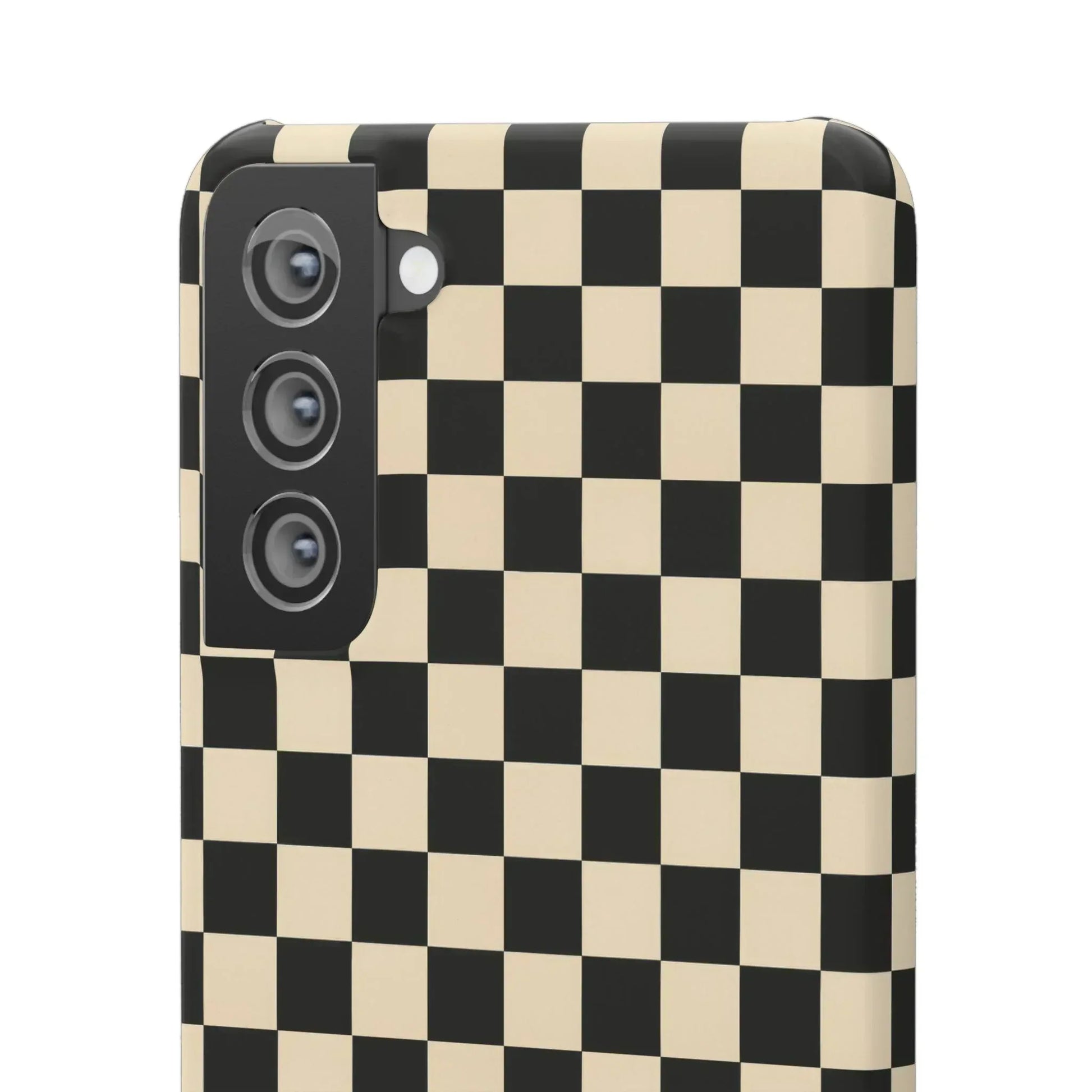 Stylish Matte Checker Phone Case for iPhone 11-17 and Galaxy S20-S25 - KARARMDESIGN