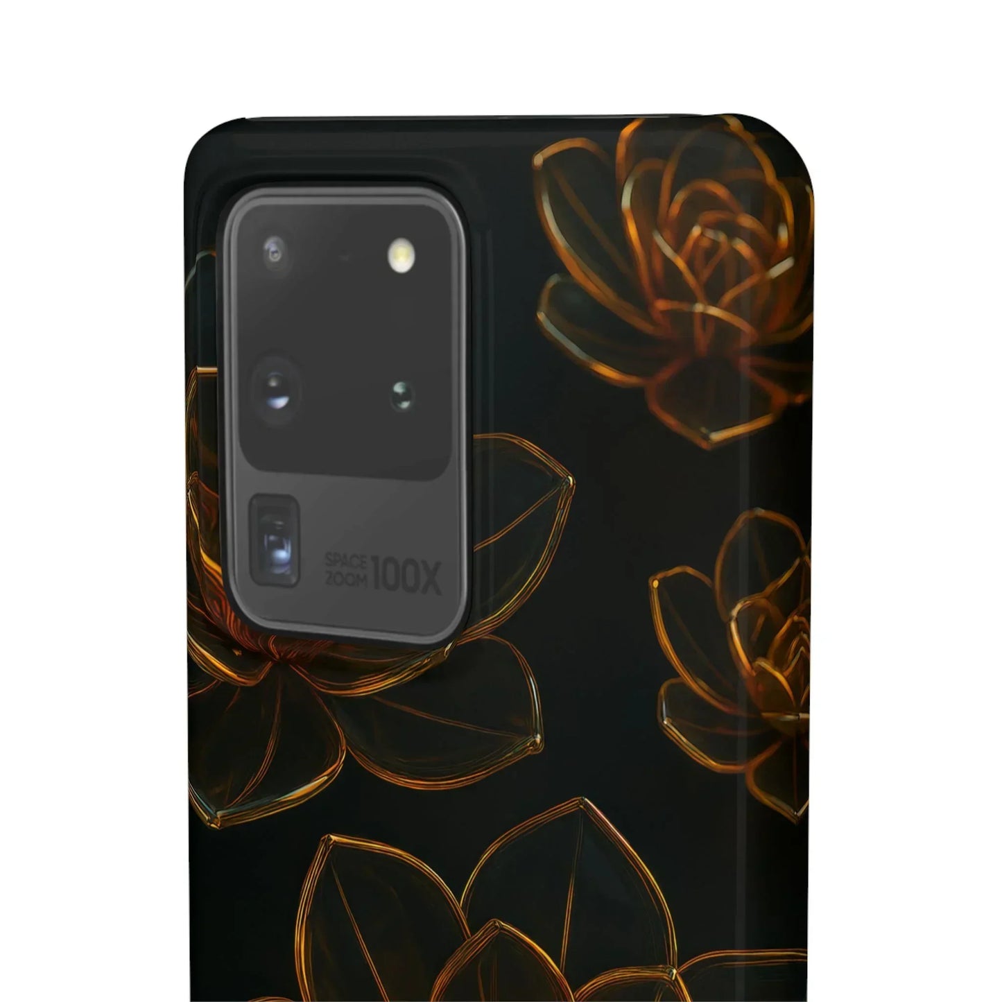 Glass Flower Phone Case for iPhone 7-16 and Galaxy S10-S24 Models