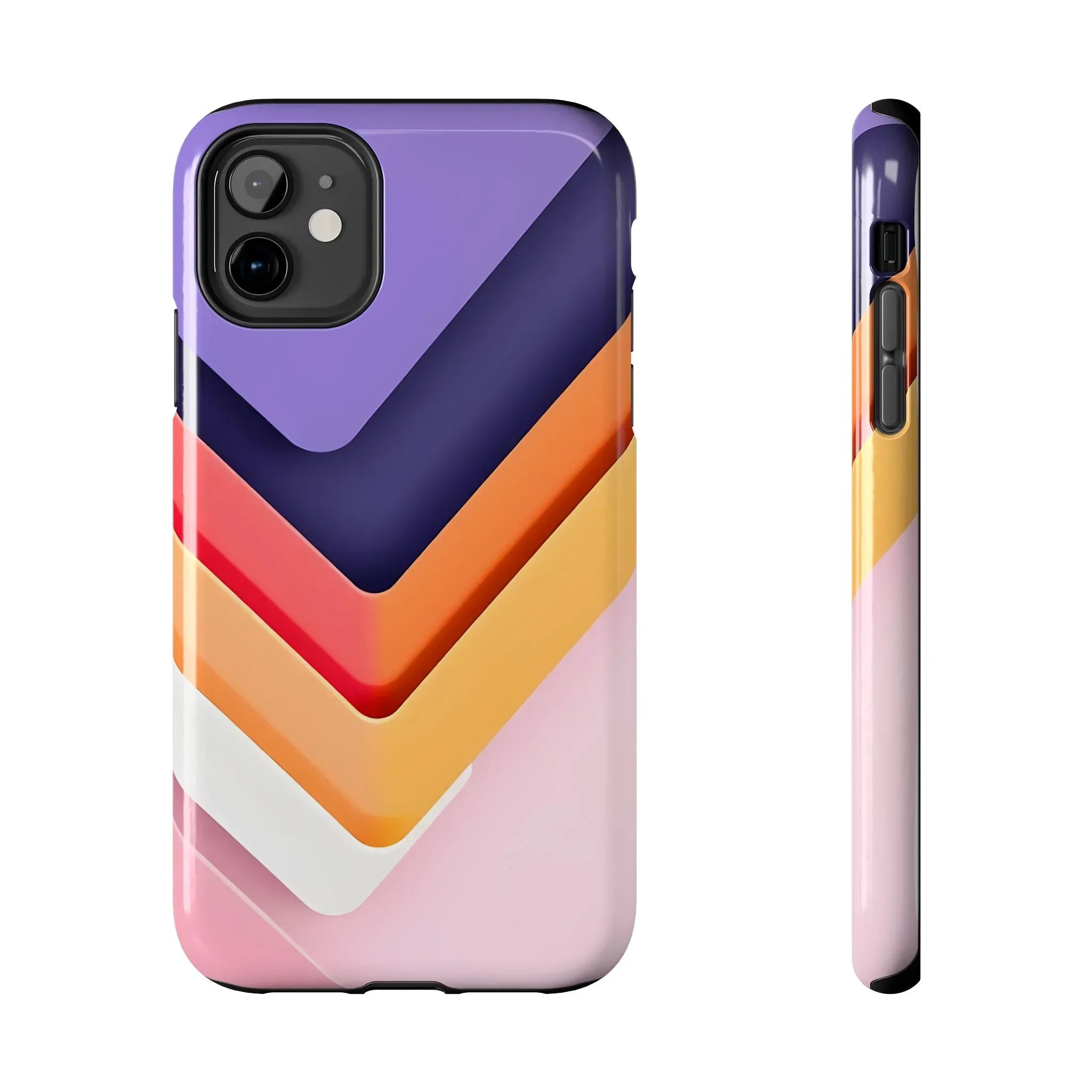 Vibrant Geometric Chevron Phone Case for iPhone and Galaxy - KARARMDESIGN