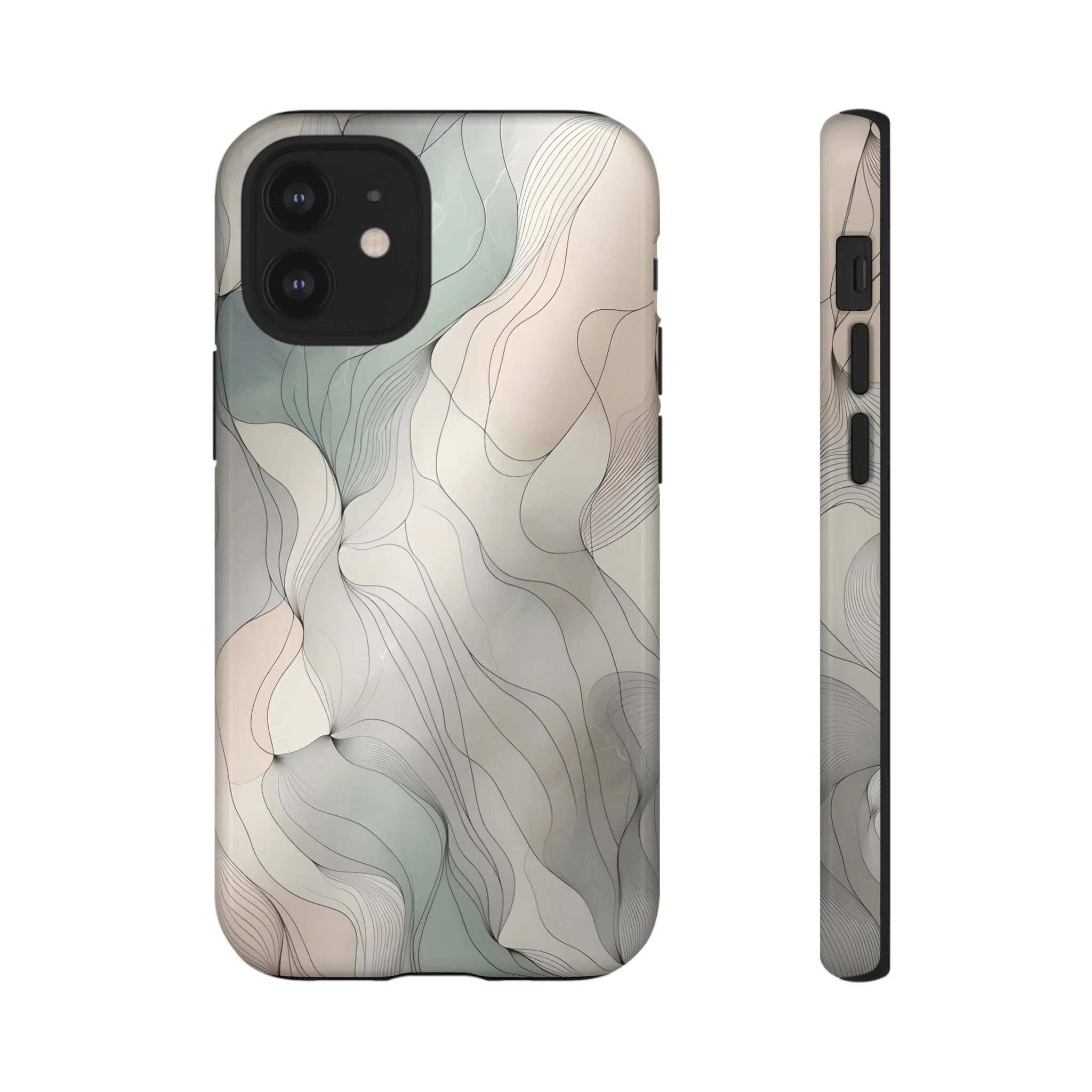Pastel Wave Phone Case – Minimalist Design for iPhone & Pixel - KARARMDESIGN