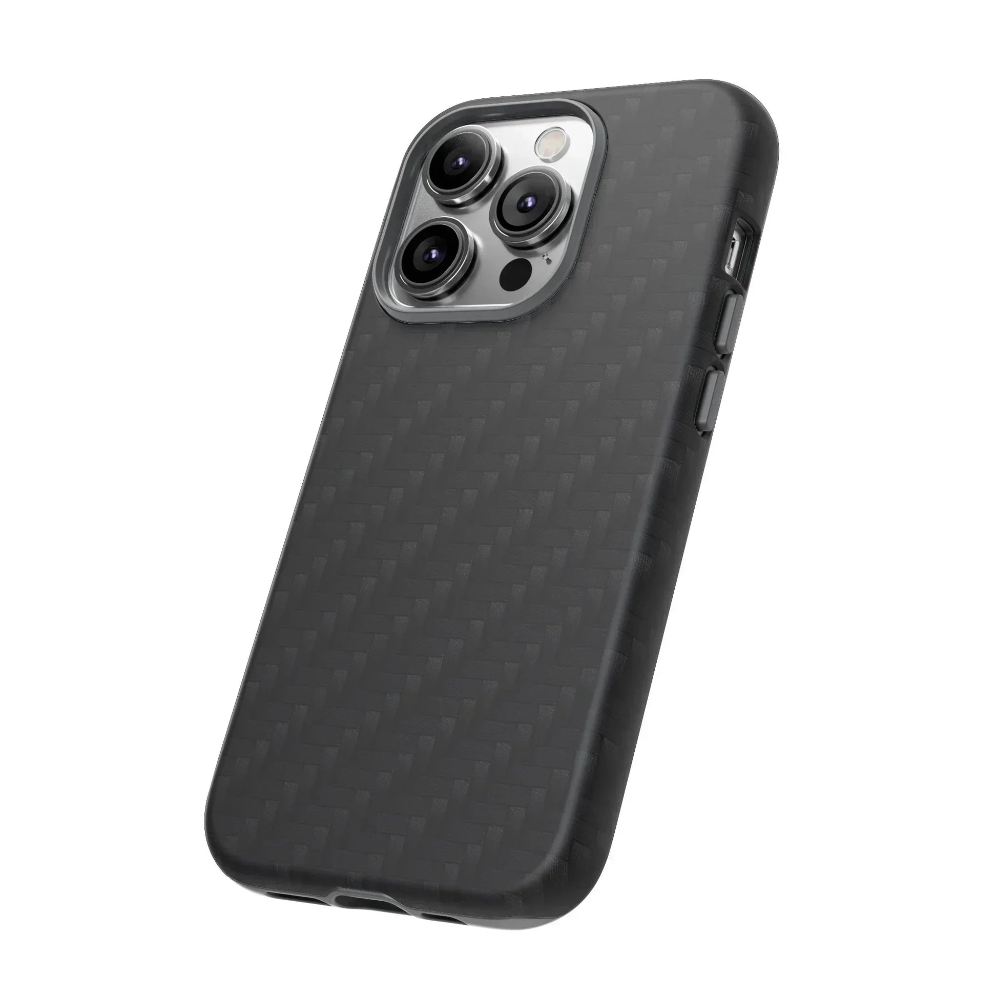 Black Carbon Phone Case Tough Case for iPhone 8-16 and Google Pixel up to 9 Models - KarArmDesign
