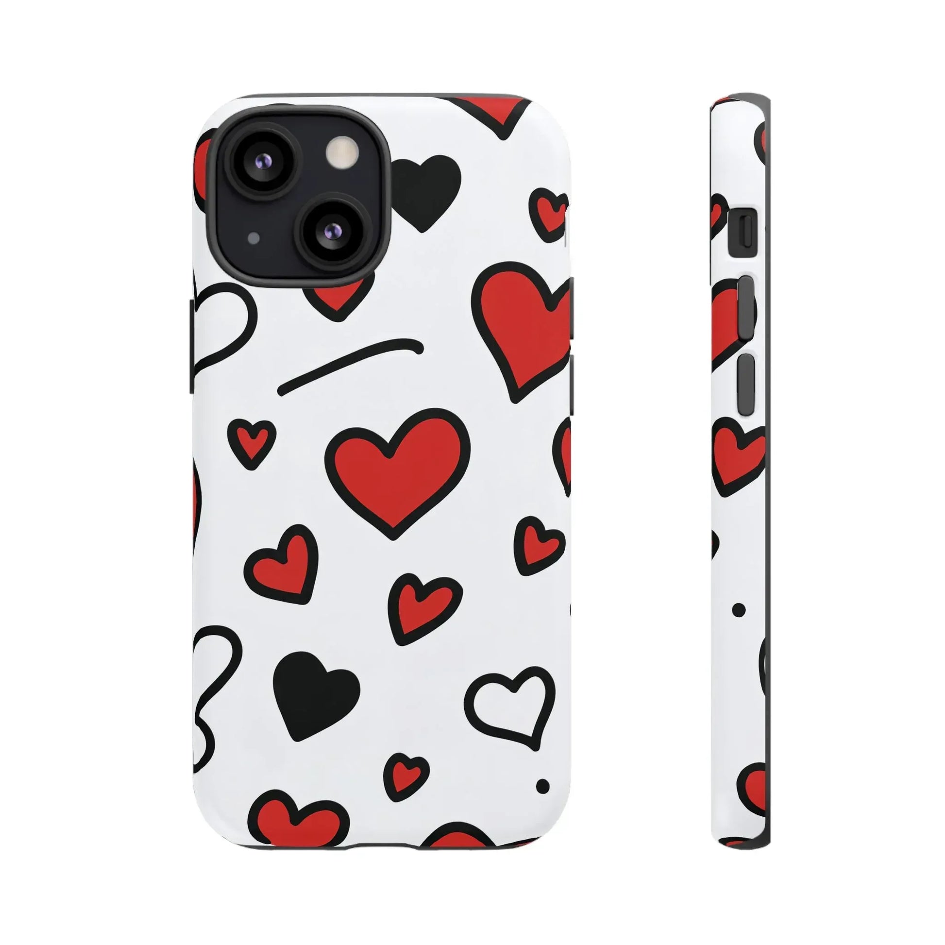 Scattered Hearts Phone Case for iPhone 11-17 and Galaxy S10-S25 - KARARMDESIGN