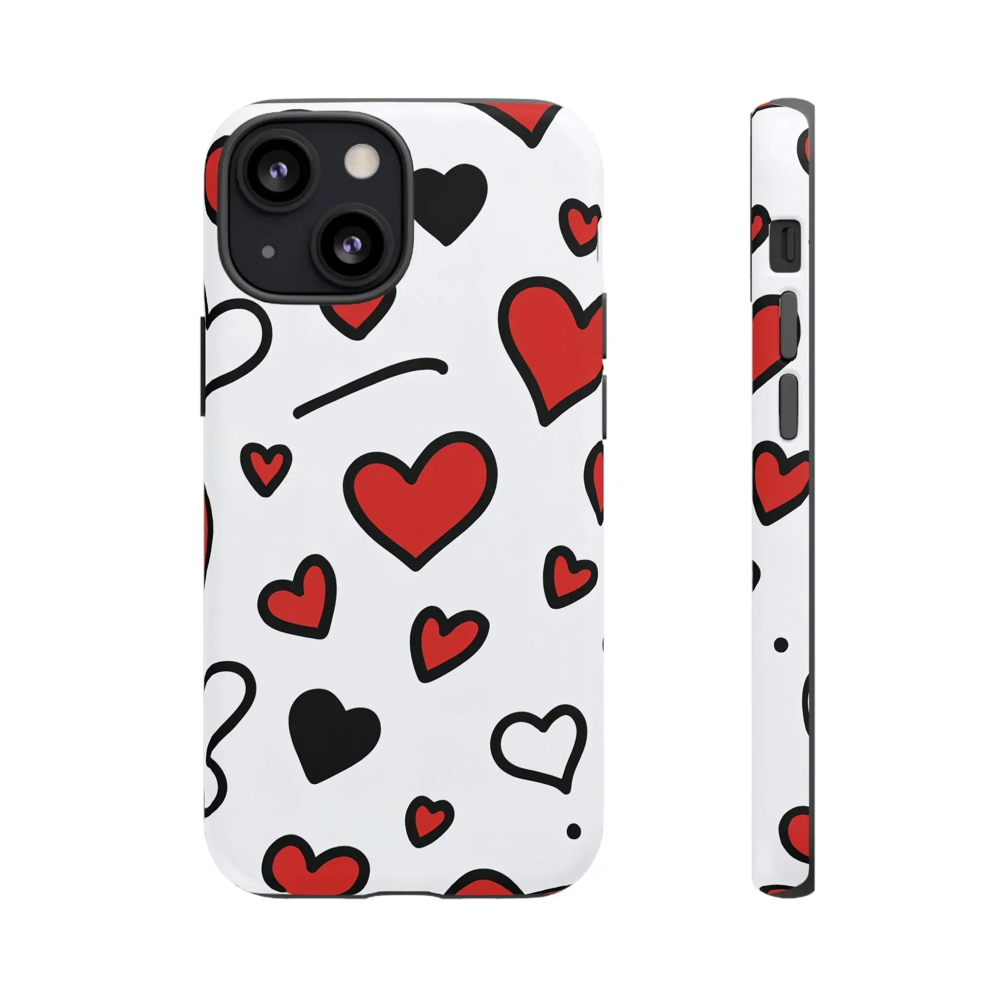 Scattered Hearts Phone Case for iPhone 11-17 and Galaxy S10-S25 - KARARMDESIGN