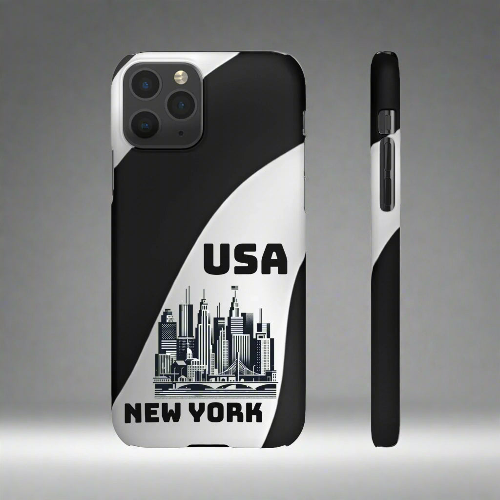 Monochrome New York City Skyline Phone Case for iPhone, Galaxy & Pixel - KarArmDesign