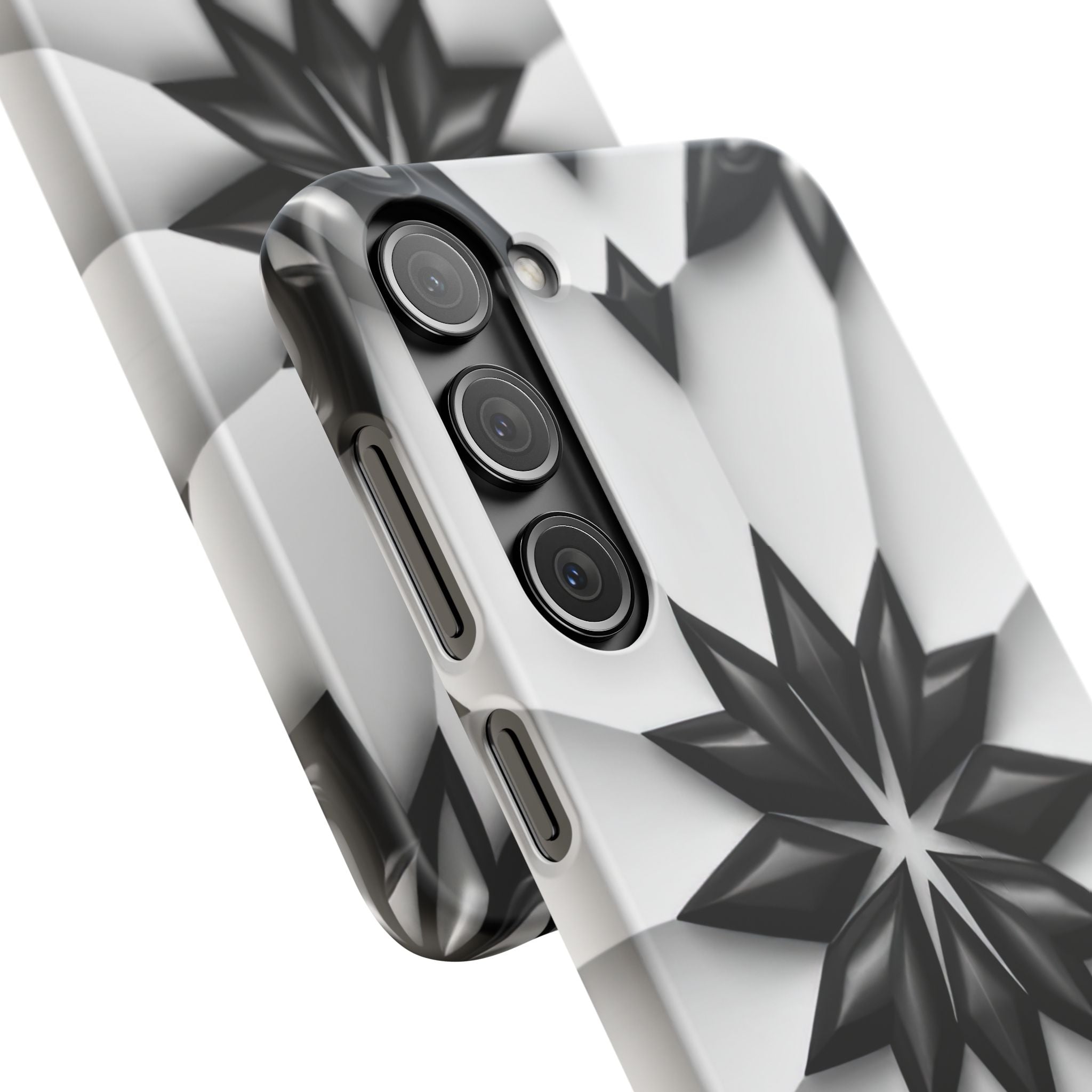 Black & White Geometric Snap Case for iPhone & Samsung Galaxy