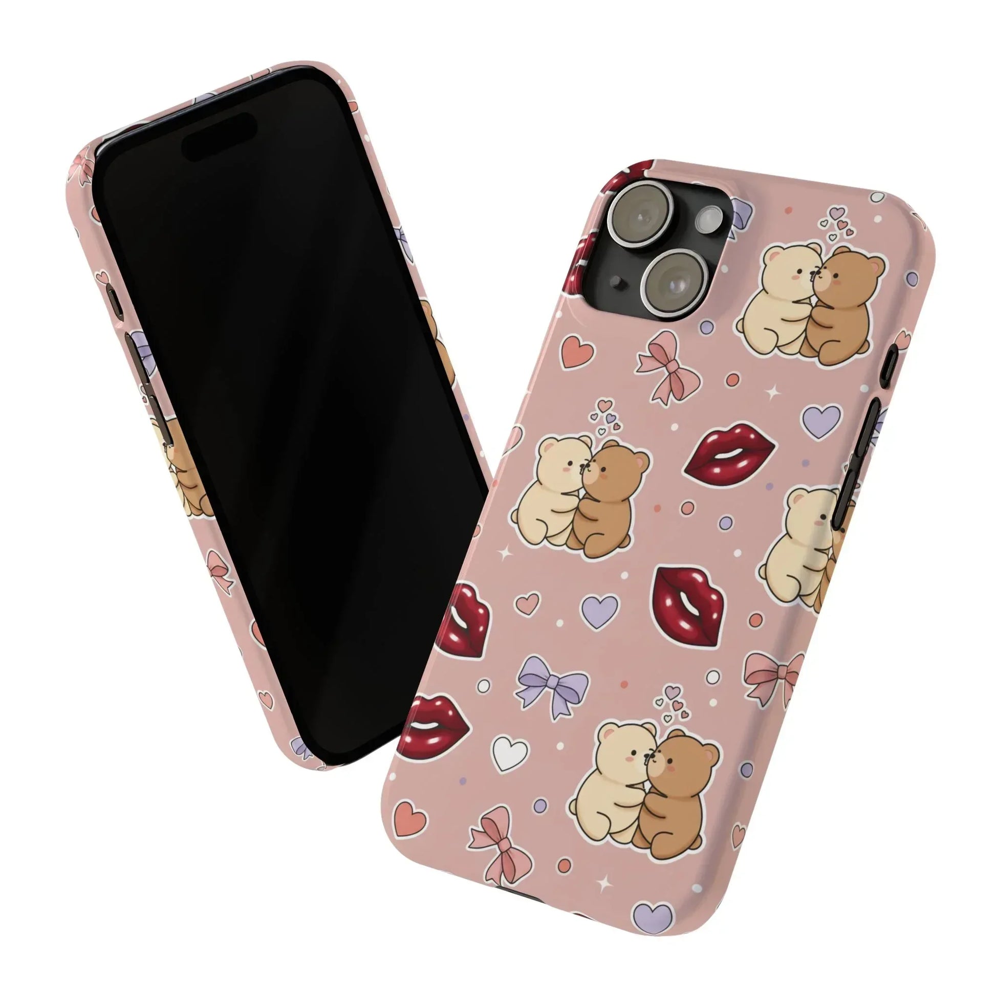 Bear Hug Bliss Phone Case for iPhone 11-17 - KARARMDESIGN