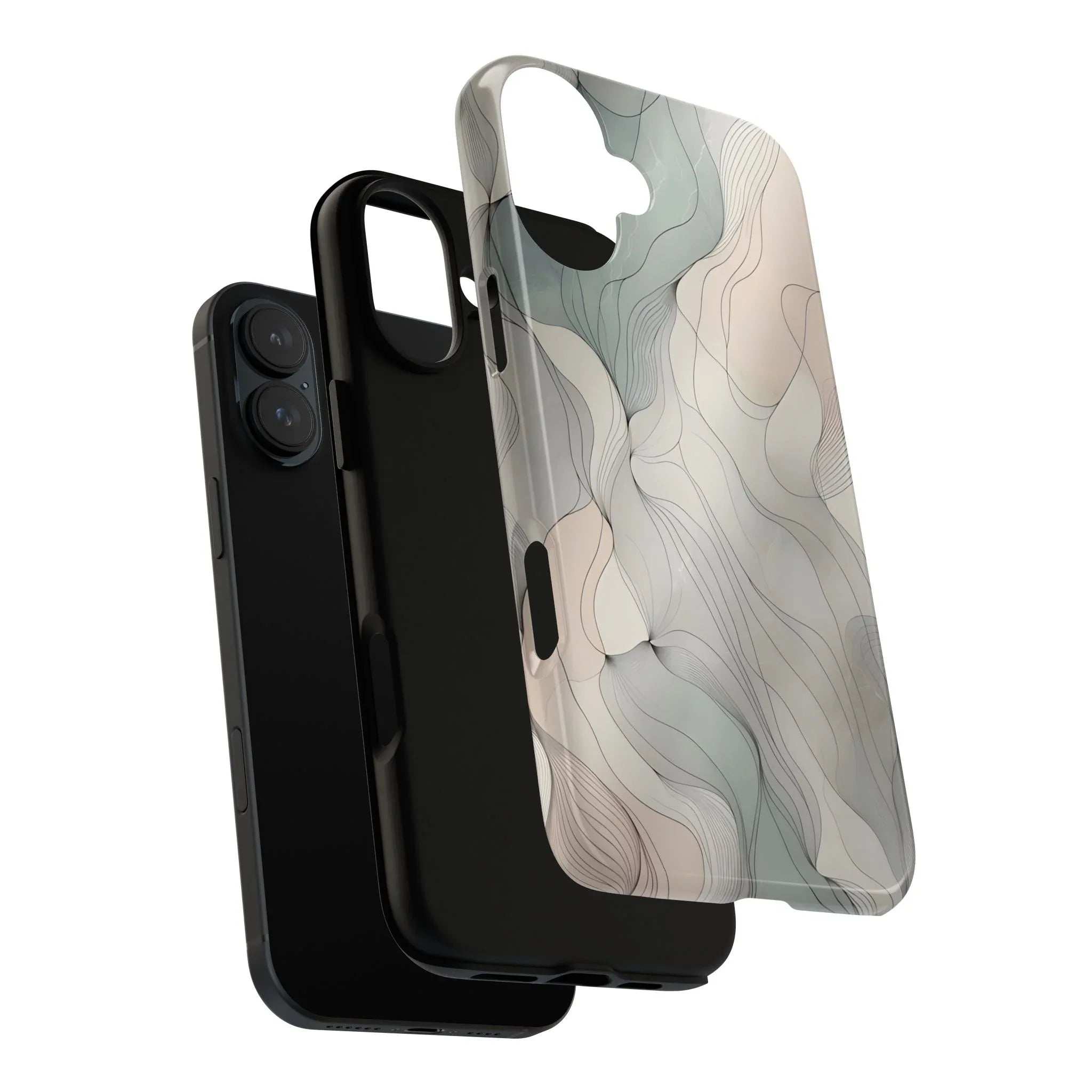 Pastel Wave Phone Case – Minimalist Design for iPhone & Pixel - KARARMDESIGN