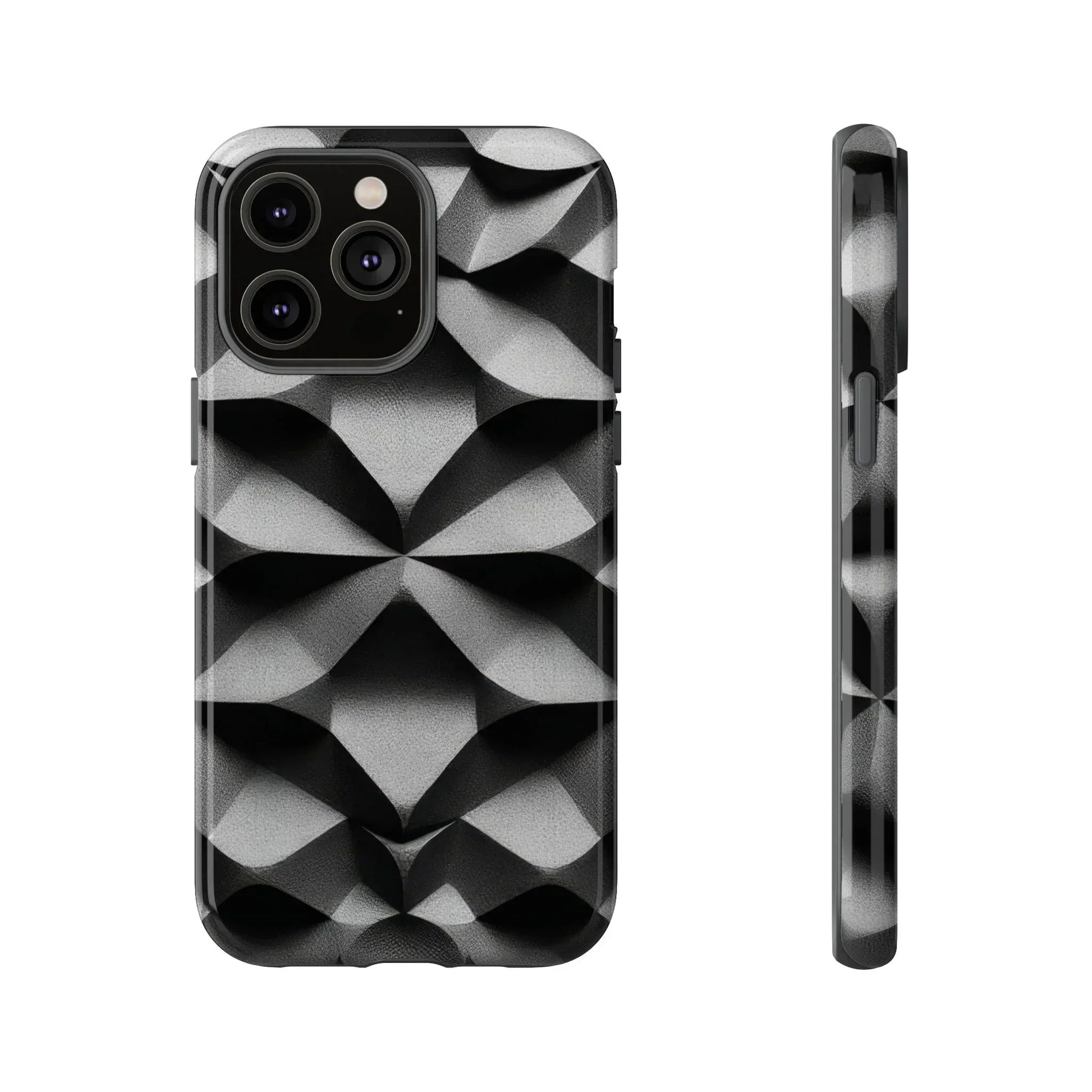 3D Geometric Phone Case for iPhone 8–17 - KARARMDESIGN