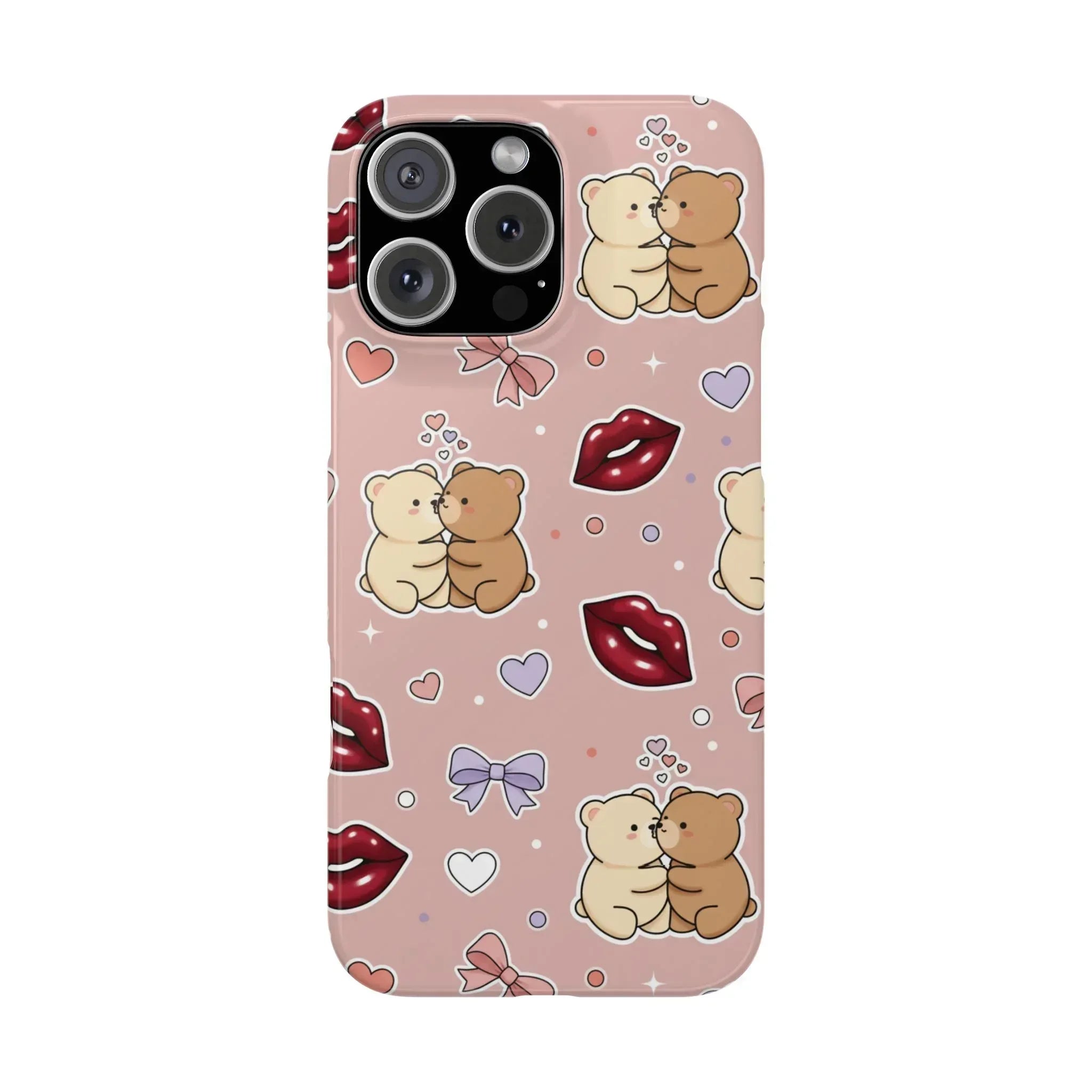 Bear Hug Bliss Phone Case for iPhone 11-17 - KARARMDESIGN
