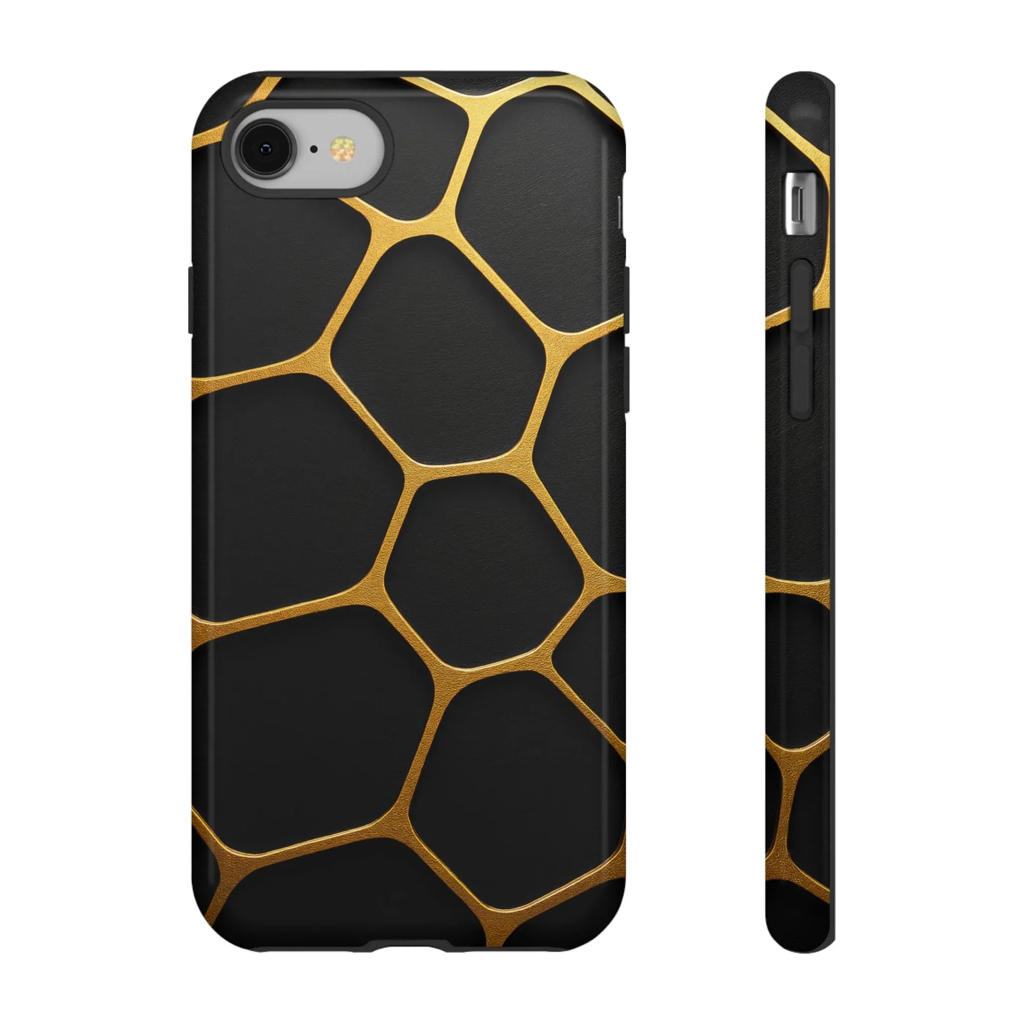 Golden Cellscape Phone Case for iPhone 8-17 and Galaxy S20-S25 - KARARMDESIGN