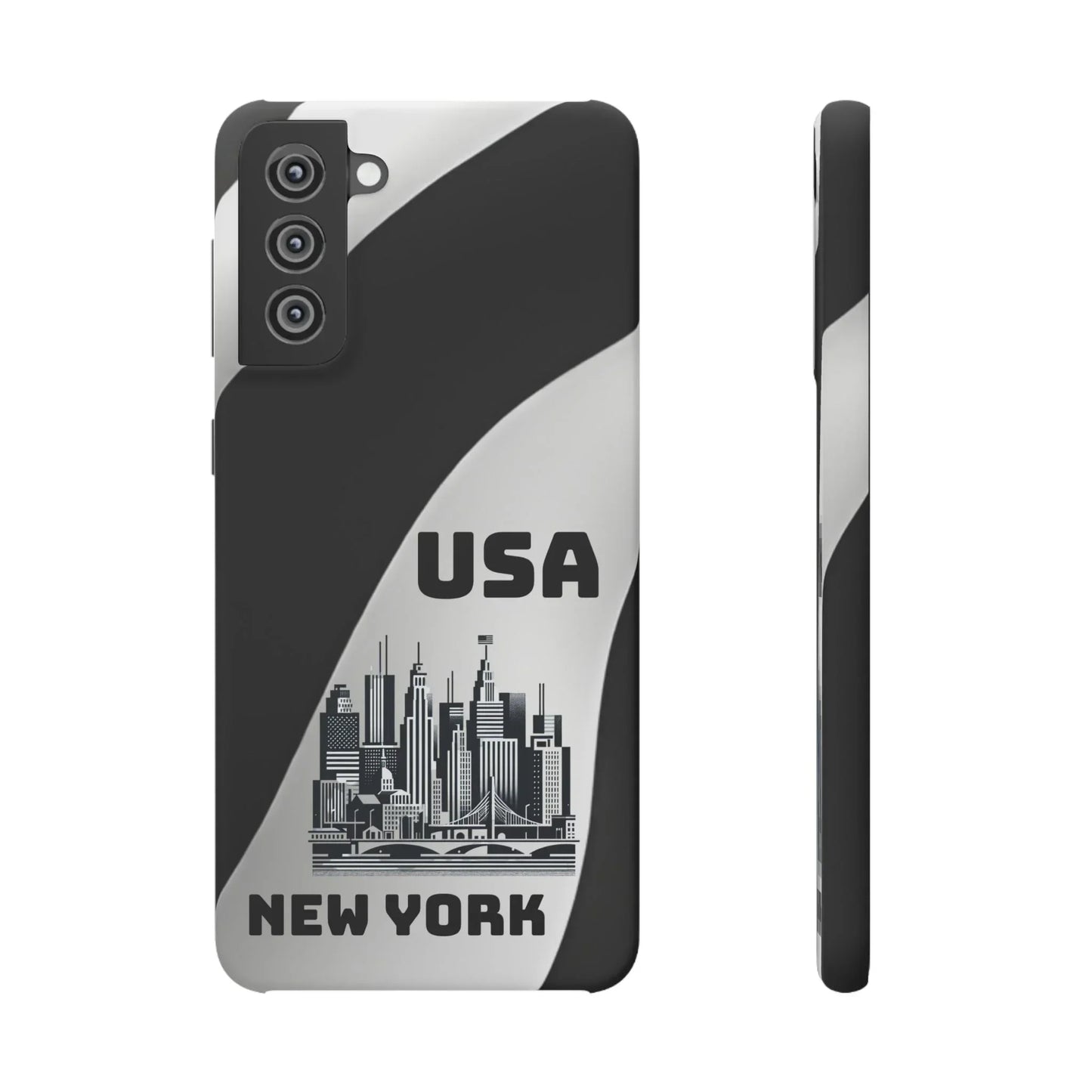 Monochrome New York City Skyline Phone Case for iPhone, Galaxy & Pixel - KarArmDesign