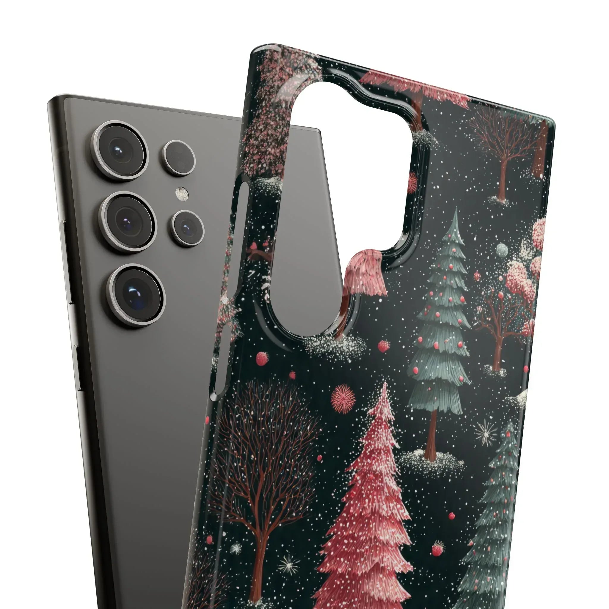 Winter Bloom Forest Phone Case for iPhone 11-17 and Galaxy S20-S25 - KARARMDESIGN