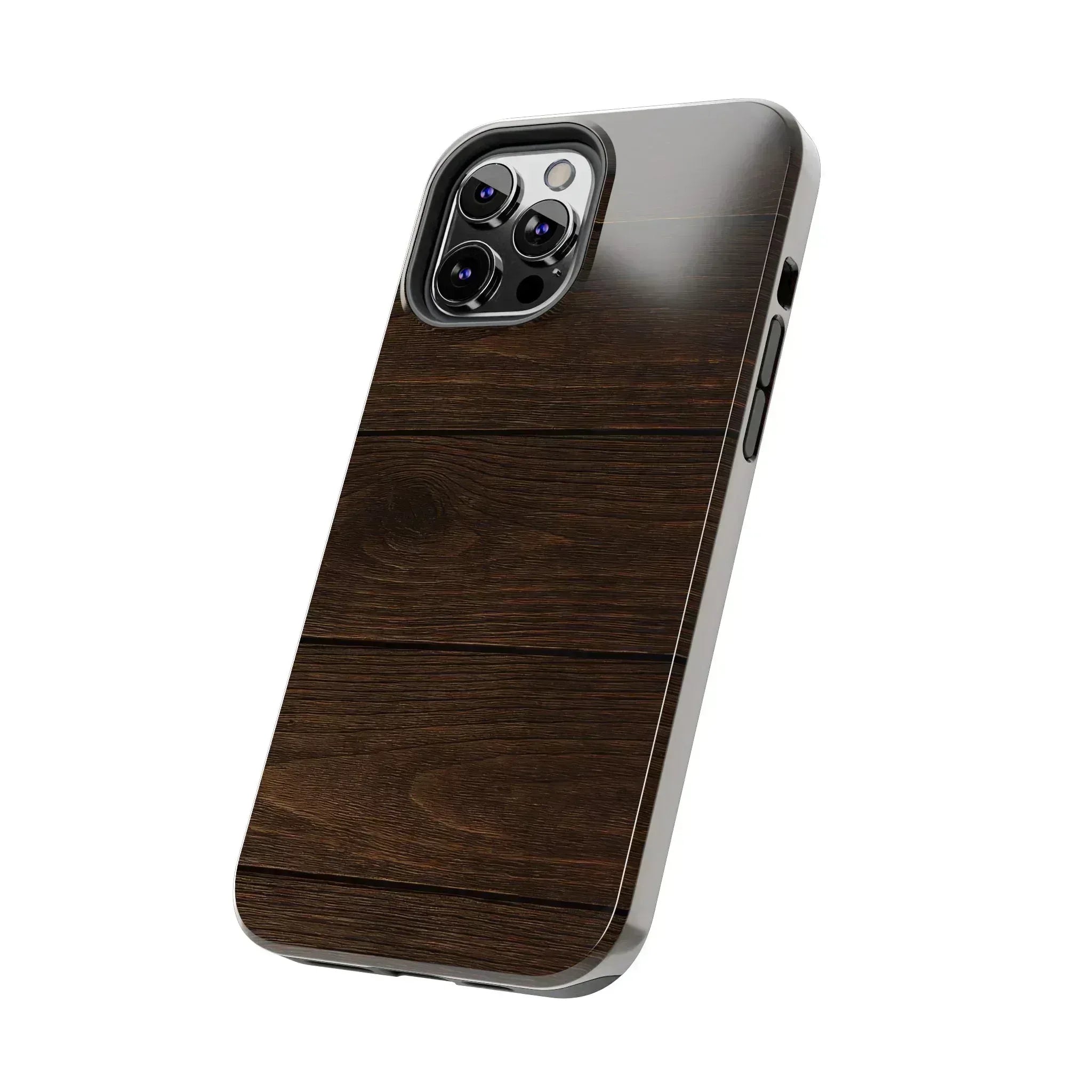 Dark Wood Grain Phone Case for iPhone and Galaxy - KARARMDESIGN