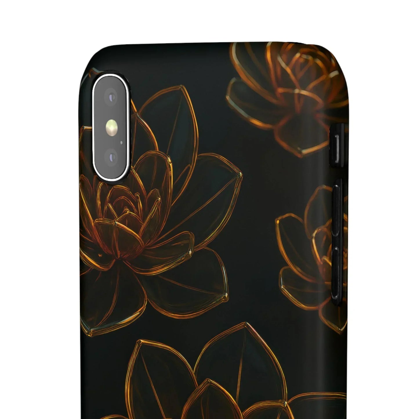 Glass Flower Phone Case for iPhone 7-16 and Galaxy S10-S24 Models