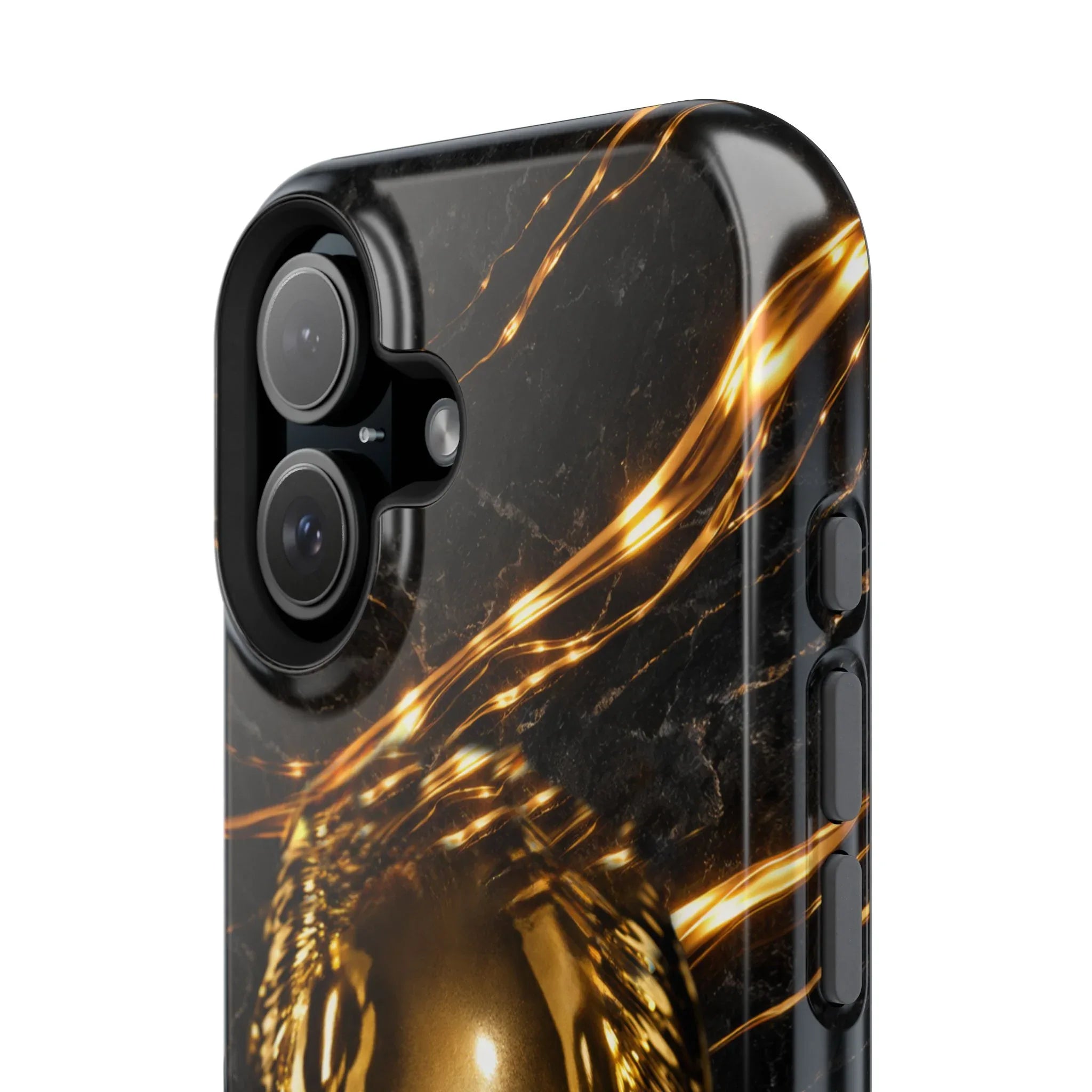 Luxury Gold Portrait Phone Case for iPhone 11-17 and Galaxy S21-S25 - KARARMDESIGN