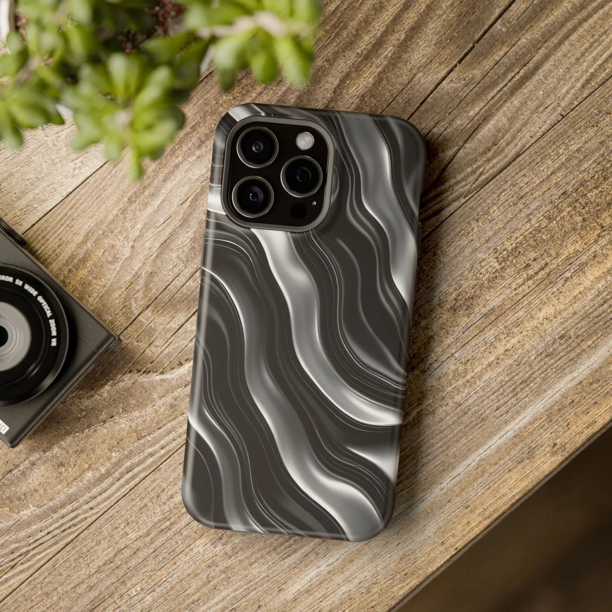 Wavy Illusion Marble Phone Case for iPhone 13-17 - KARARMDESIGN