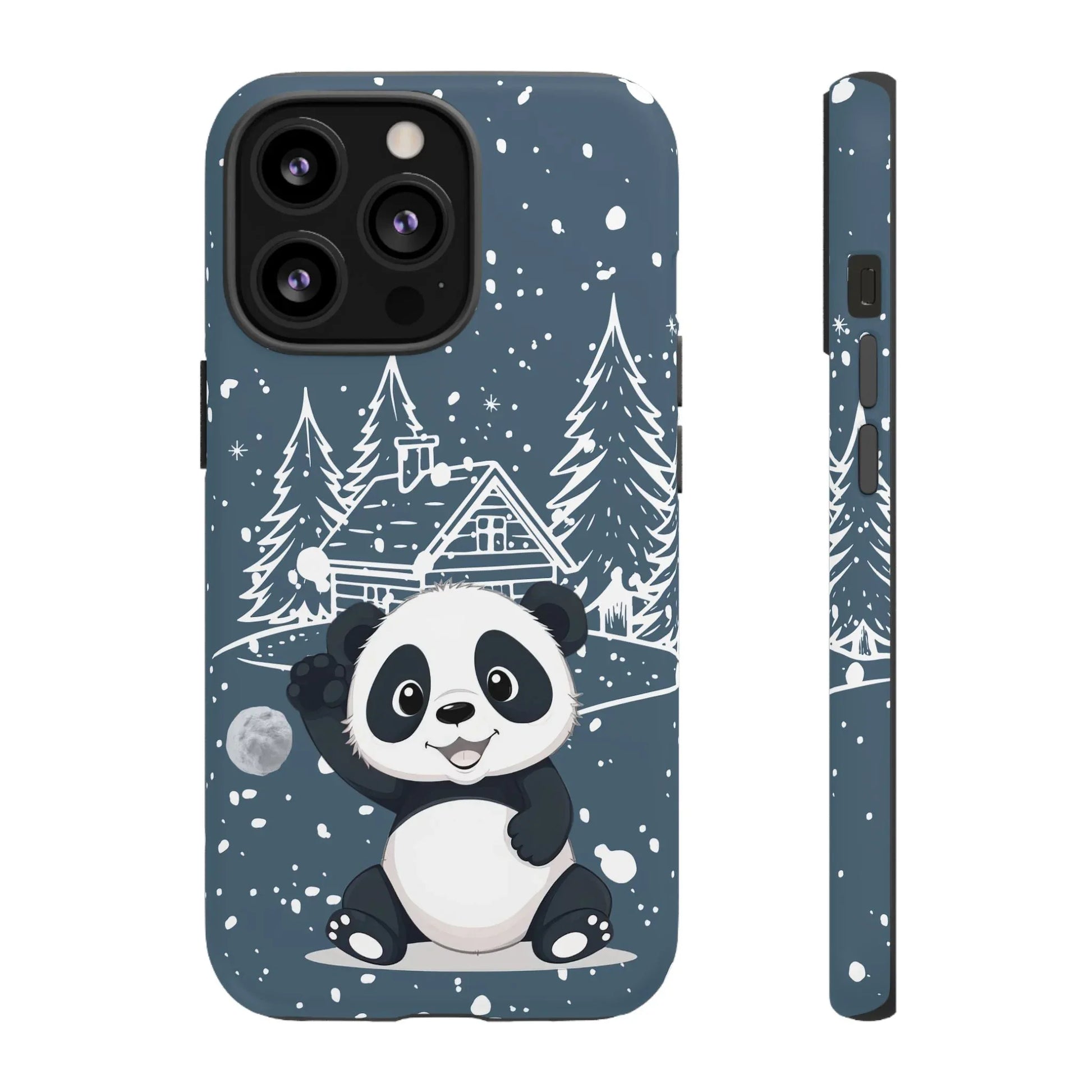 Cute Panda in a Winter Wonderland Phone Case for iPhone 8-17 - KARARMDESIGN