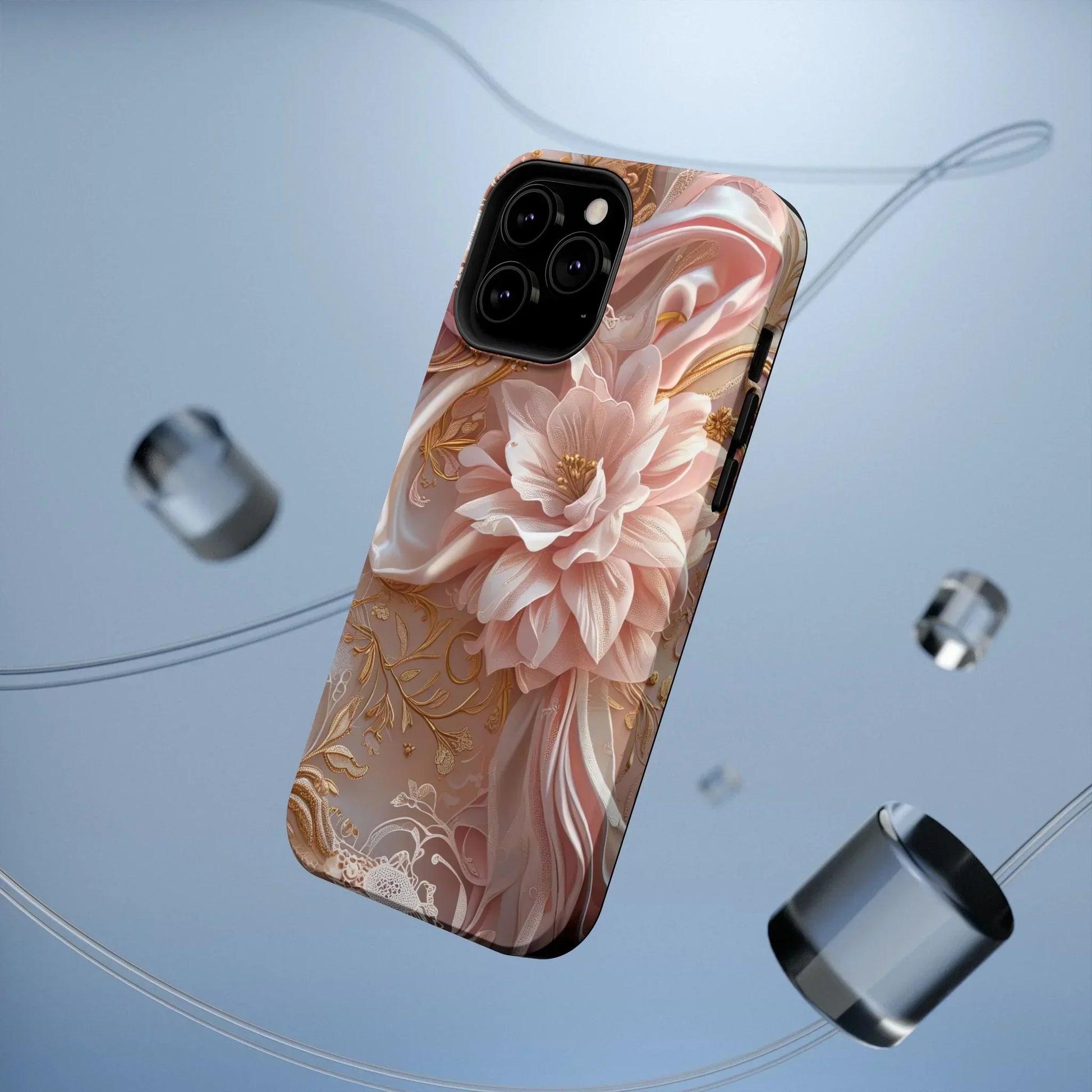 Elegant Floral Impact-Resistant Phone Case for iPhone 12-16 and Samsung Galaxy S21-S22 Models - KarArmDesign